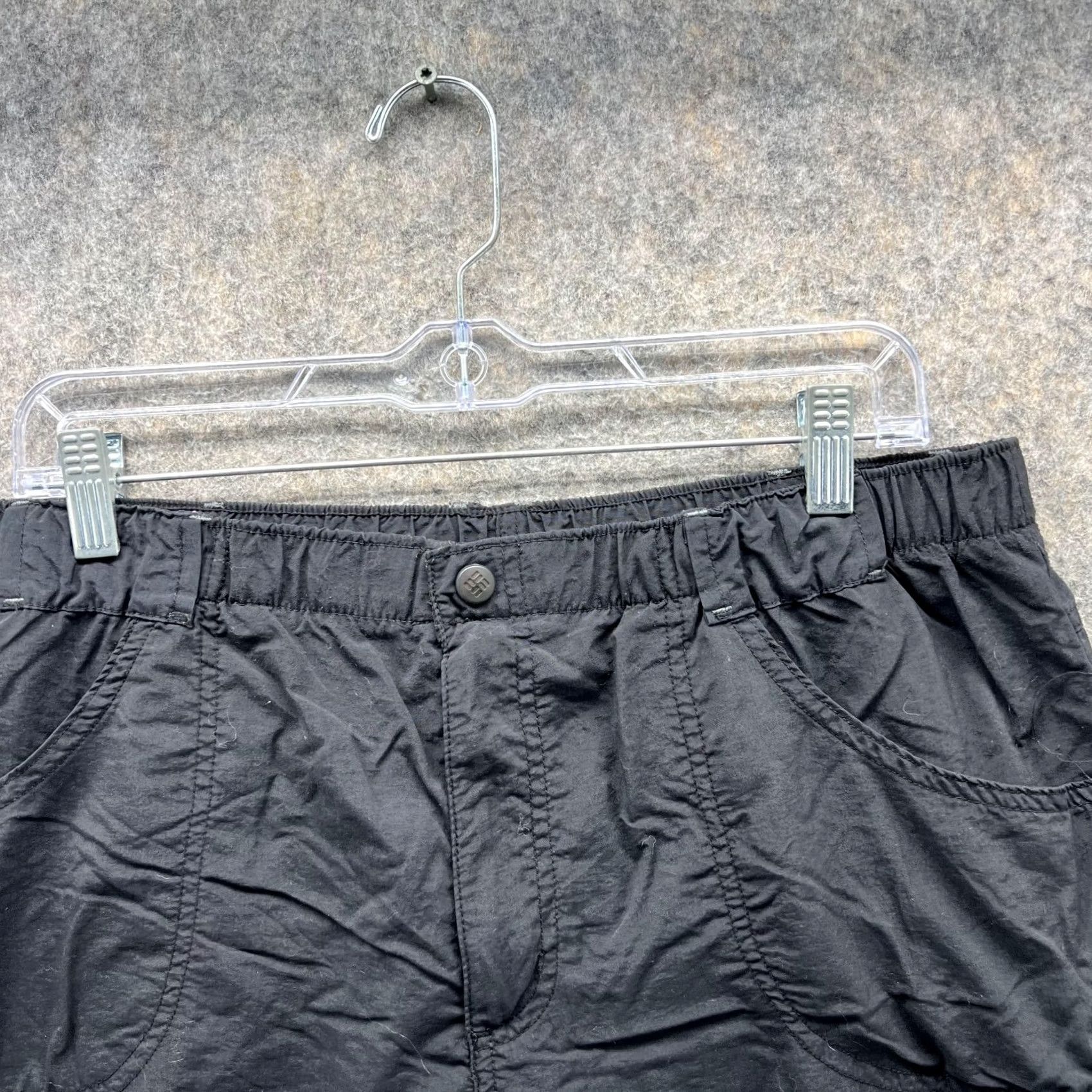 Vintage Columbia Womens Large Black Chino Flat Front Nylon Sportswear Vintage Vtg Size 36" / US 14 / IT 50 - 2 Thumbnail