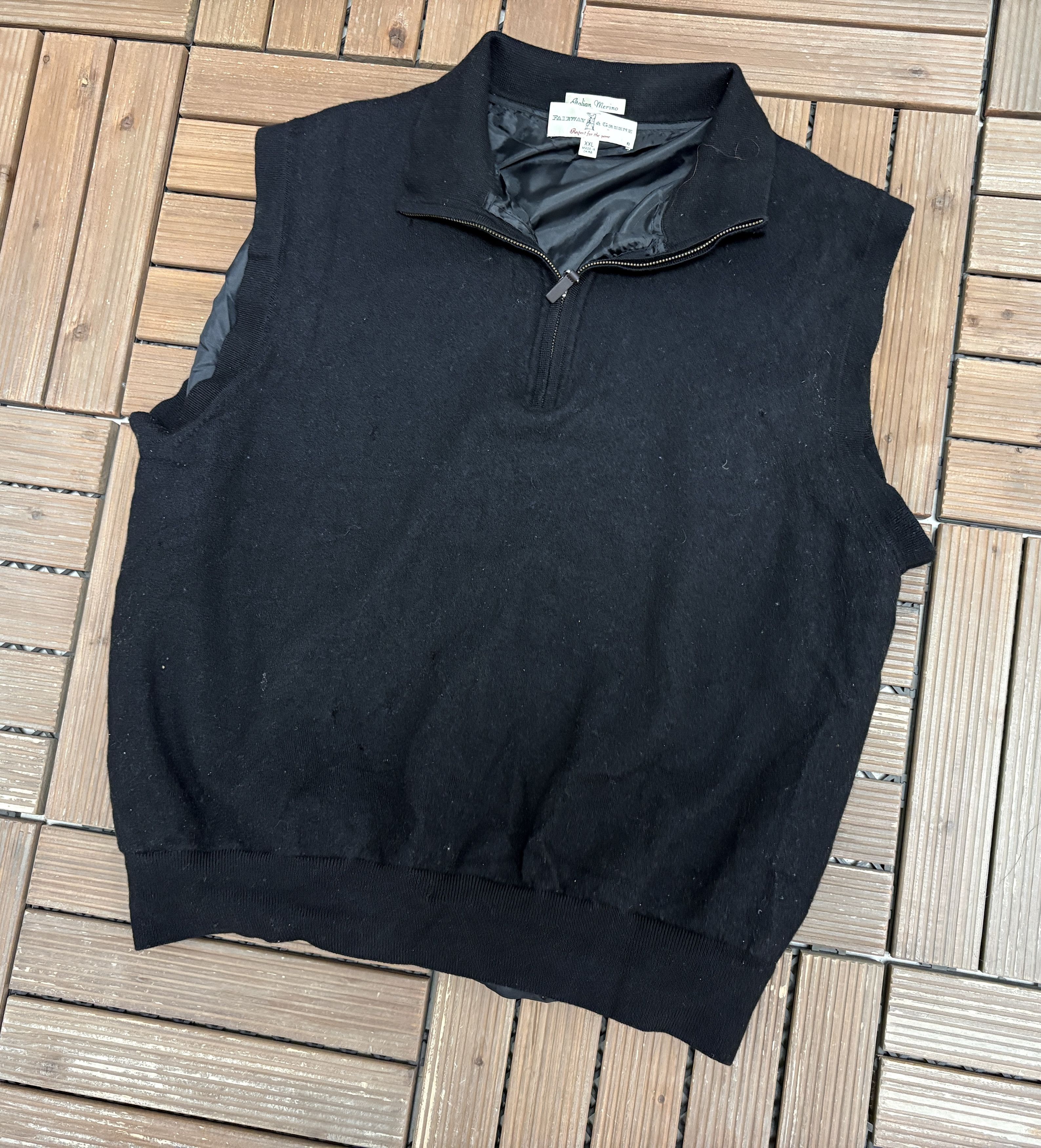 Vintage Fairway & Greene Golf Vintage Wool Sweater Vest Size US XXL / EU 58 / 5 - 2 Thumbnail