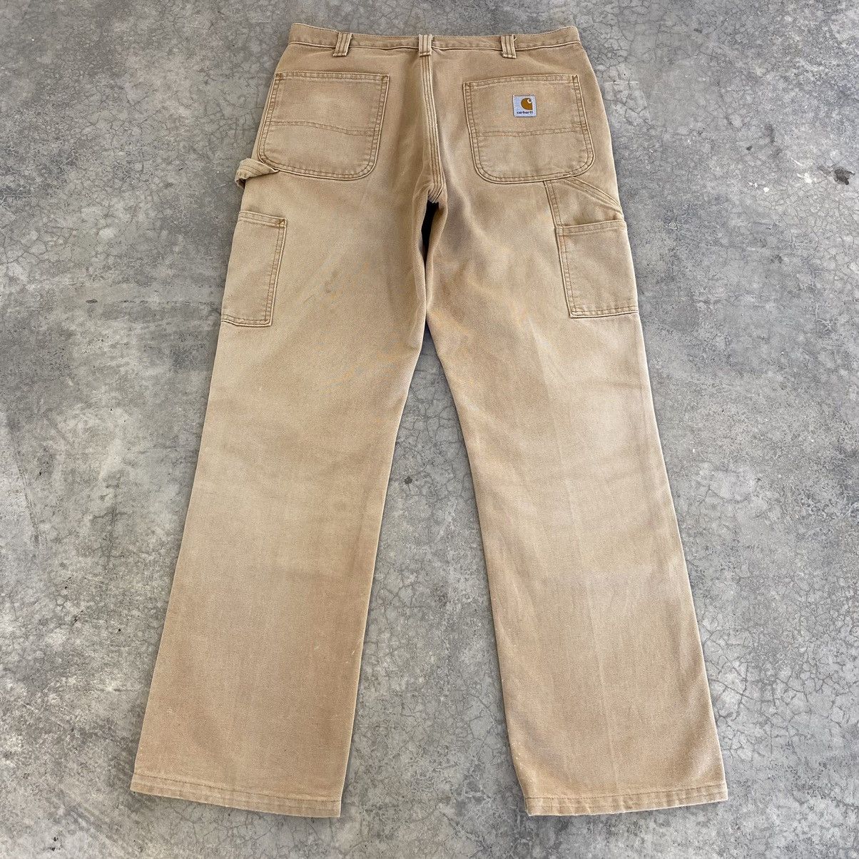 Carhartt VTG Carhartt Double Knee Faded Tan Splatter Painter Pants Size US 33 - 15 Thumbnail
