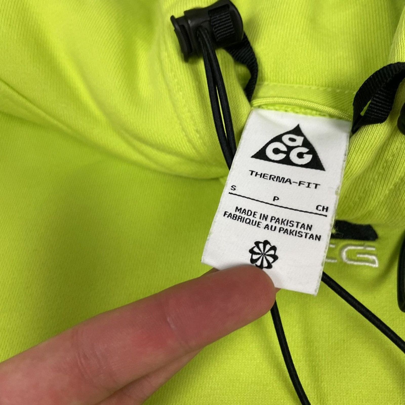 Nike × Nike ACG Nike ACG Therma-Fit Men's Neon Yellow Swoosh Pullover Hoodie Size US S / EU 44-46 / 1 - 9 Thumbnail
