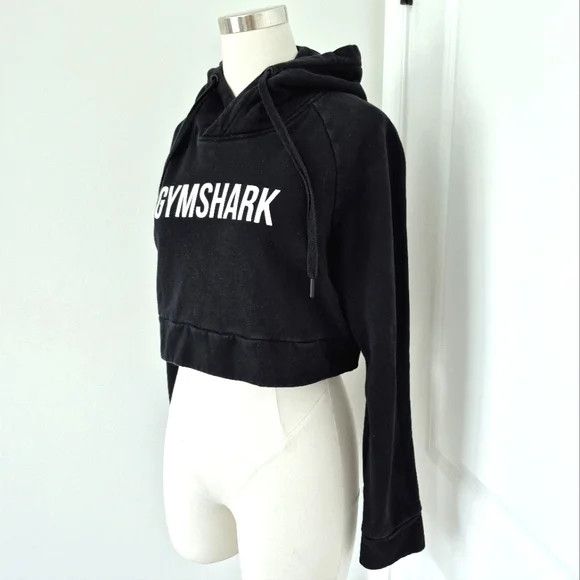 Gymshark Logo Cropped Crest Hoodie Active Athletic Comfy Workout Size S / US 4 / IT 40 - 9 Thumbnail