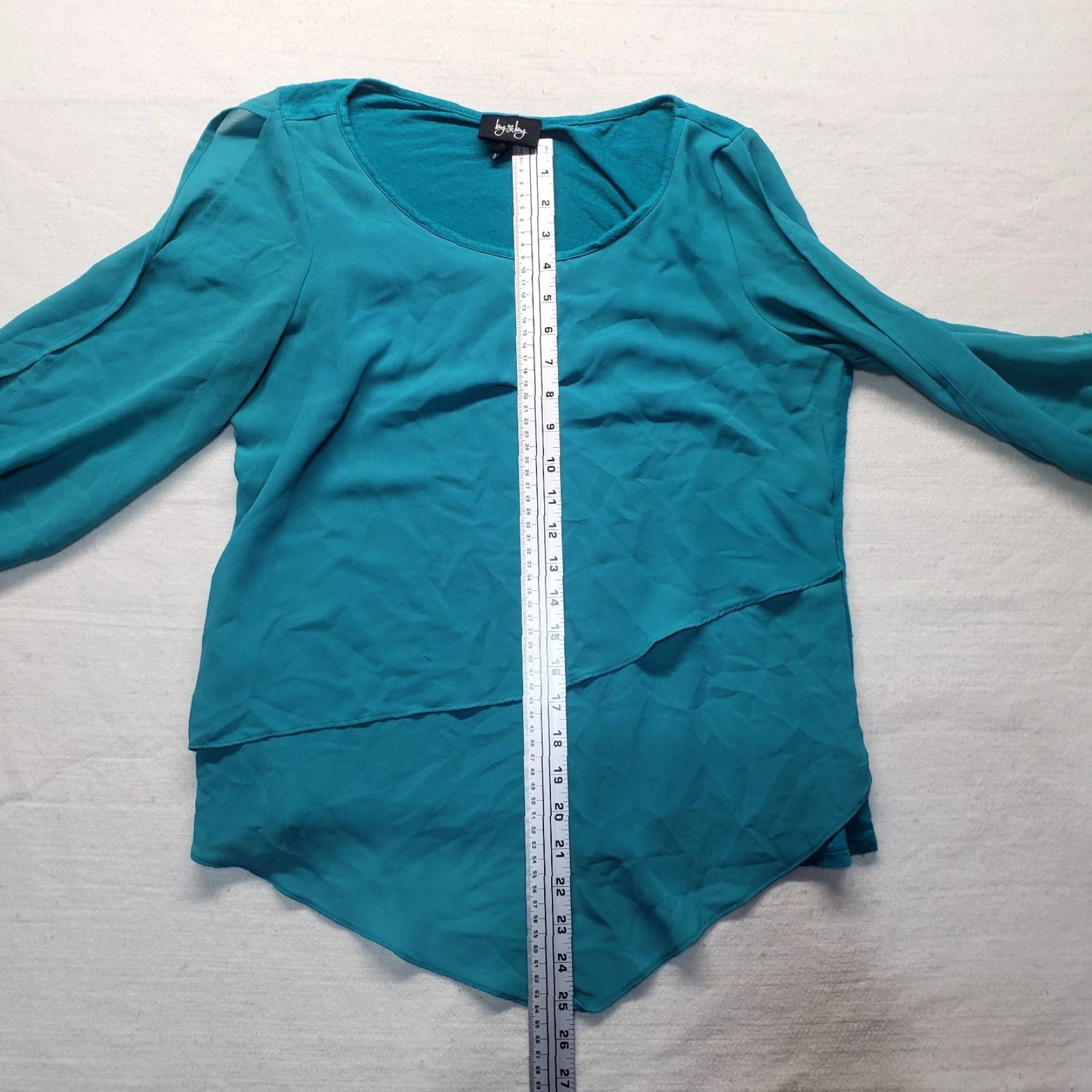 Vintage By Design Shirt Adult Womens L Blue Long Sleeve T-Shirt Tee Casual Basic Knit Cotton Polyester Logo Size L / US 10 / IT 46 - 5 Thumbnail