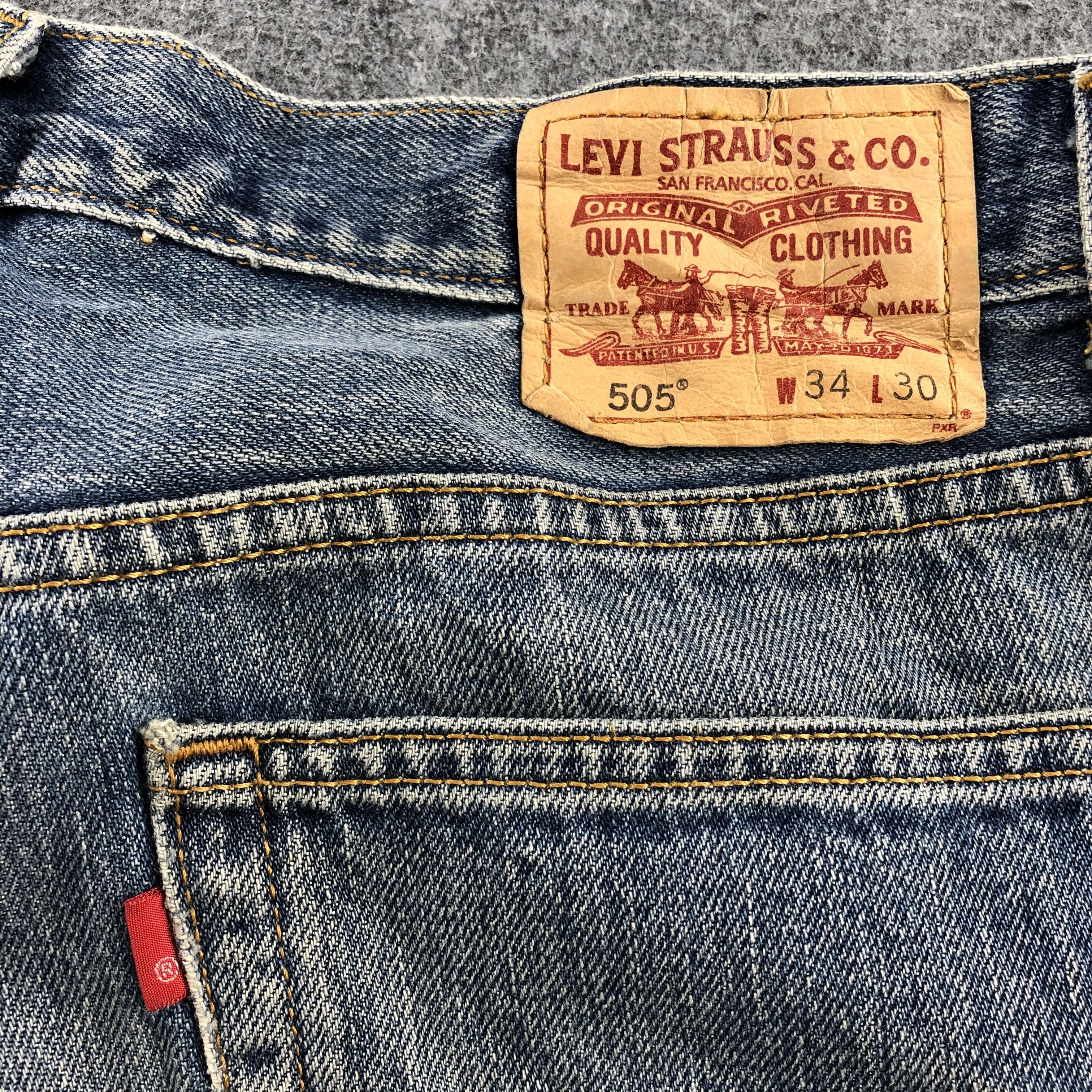 Levi's Vintage Distress Levis 505 Jeans-JM1194 Size US 34 / EU 50 - 6 Thumbnail