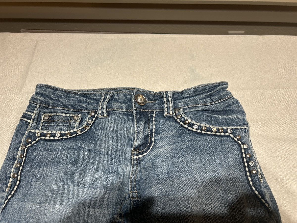 Other Blue Denim White Stitched Bootcut Jeans Size 25" / US 0 / IT 36 - 2 Thumbnail