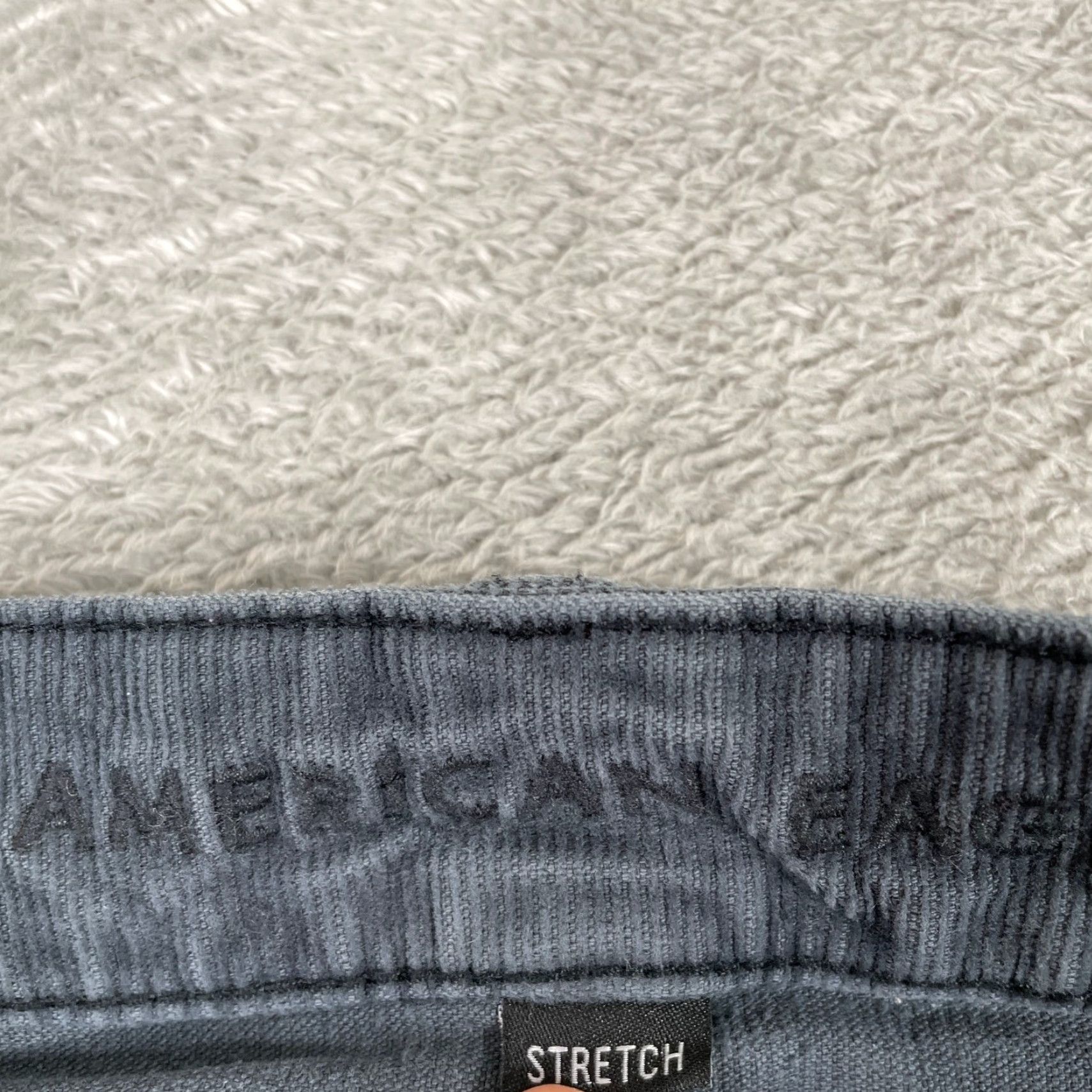 American Eagle Outfitters VINTAGE American Eagle Corduroy Pants Womens 4 Gray Super Hi Rise Flare Y2K Boho Retro Size 27" / US 4 / IT 40 - 6 Thumbnail
