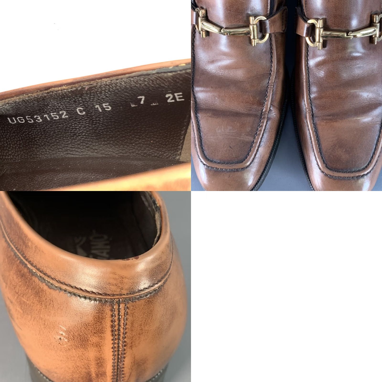 Salvatore Ferragamo SALVATORE FERRAGAMO Horsebit Loafers Brown Leather Gold Size 7 Size US 7 / EU 40 - 8 Thumbnail