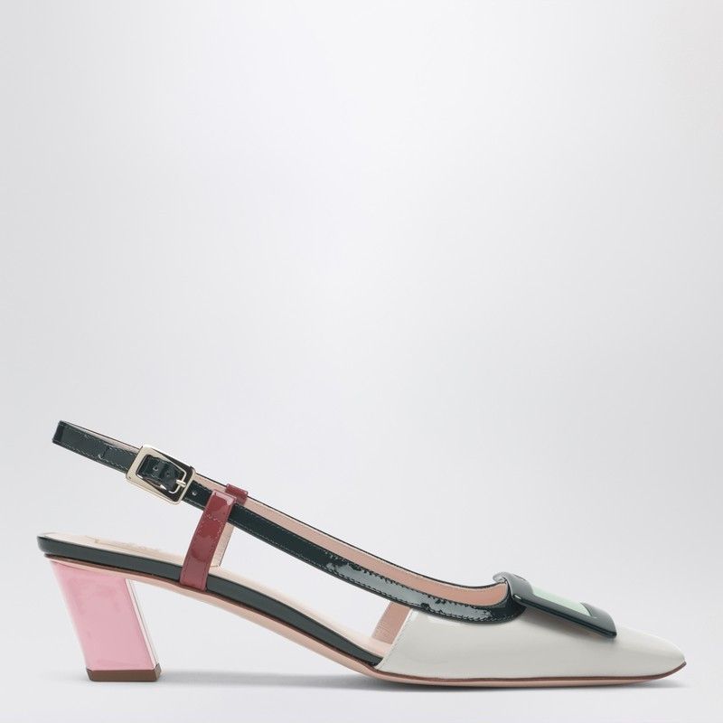 Roger Vivier Belle Vivier Multicolour Patent Leather Slingback