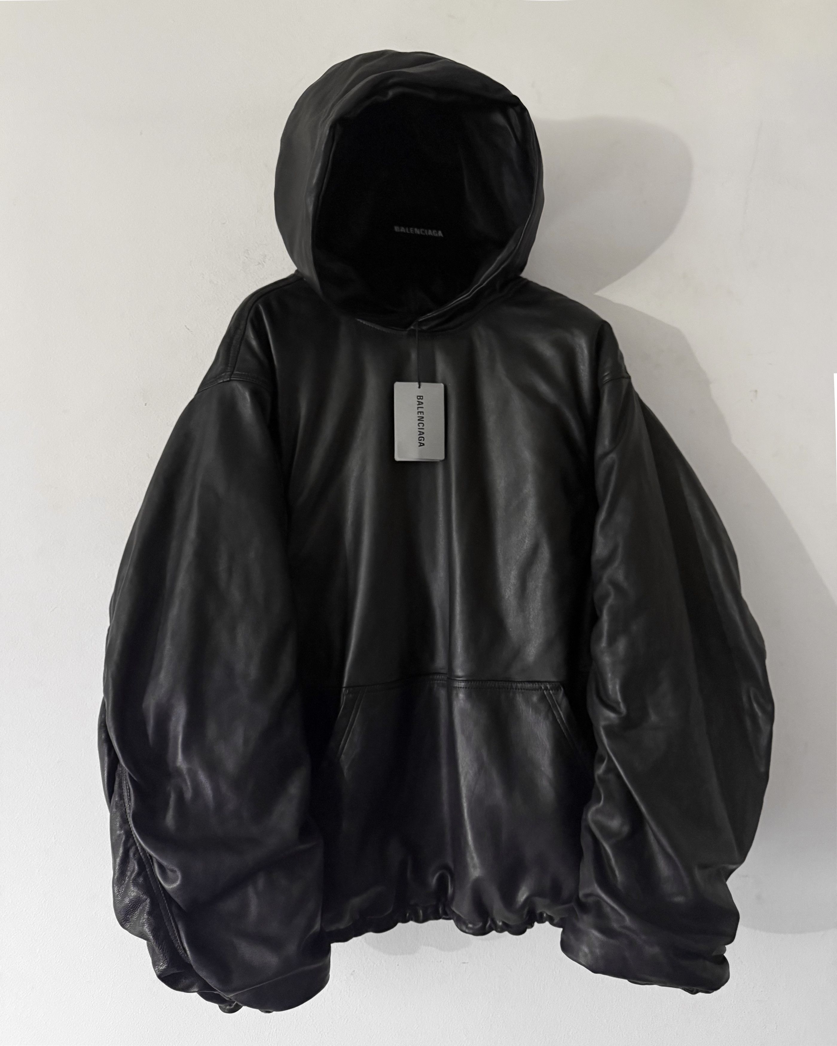 Balenciaga Oversized Full-Grain Leather Hoodie Size US M / EU 48-50 / 2 - 6 Thumbnail