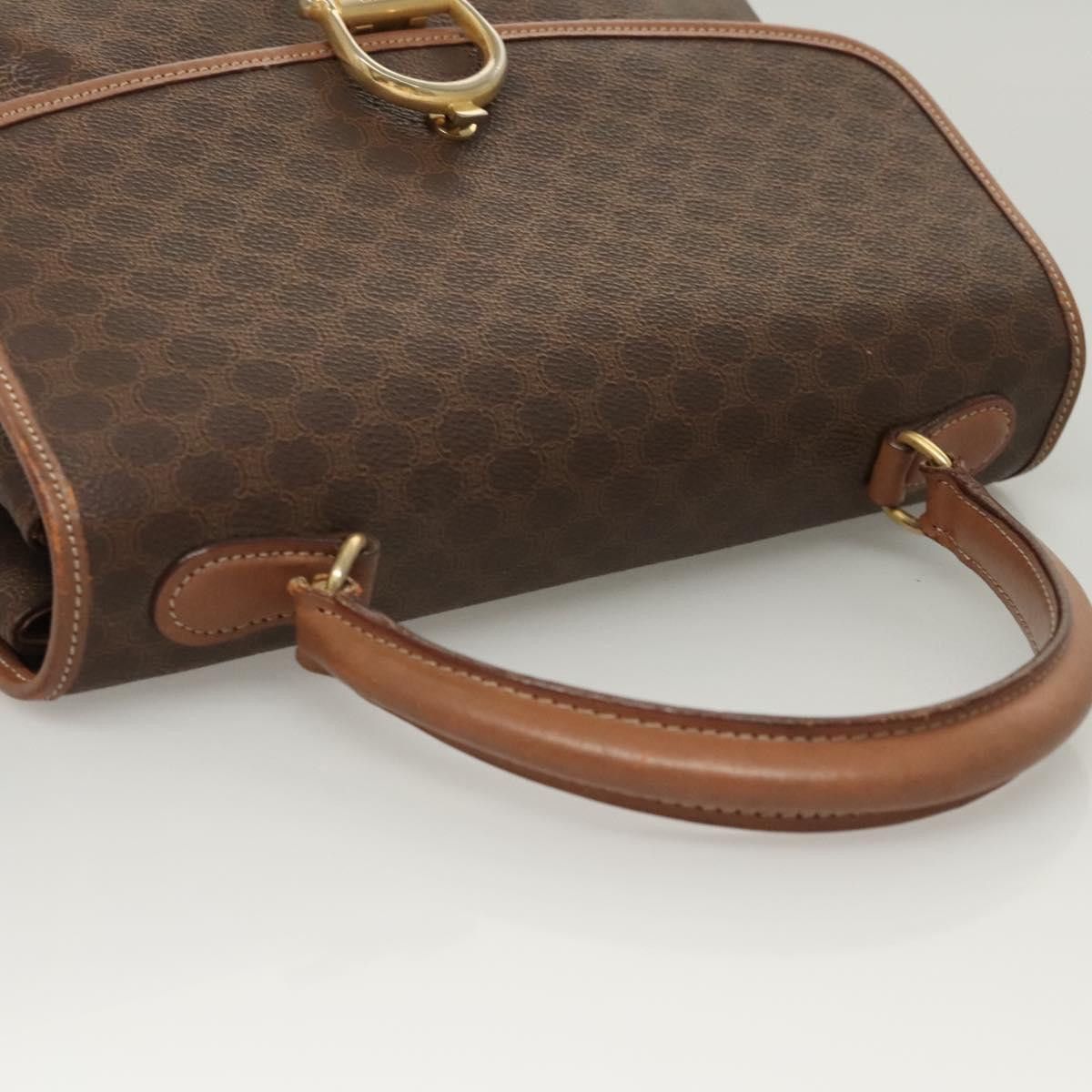 Celine CELINE Macadam Canvas Hand Bag Pvc Leather Brown Gold Size ONE SIZE - 6 Thumbnail