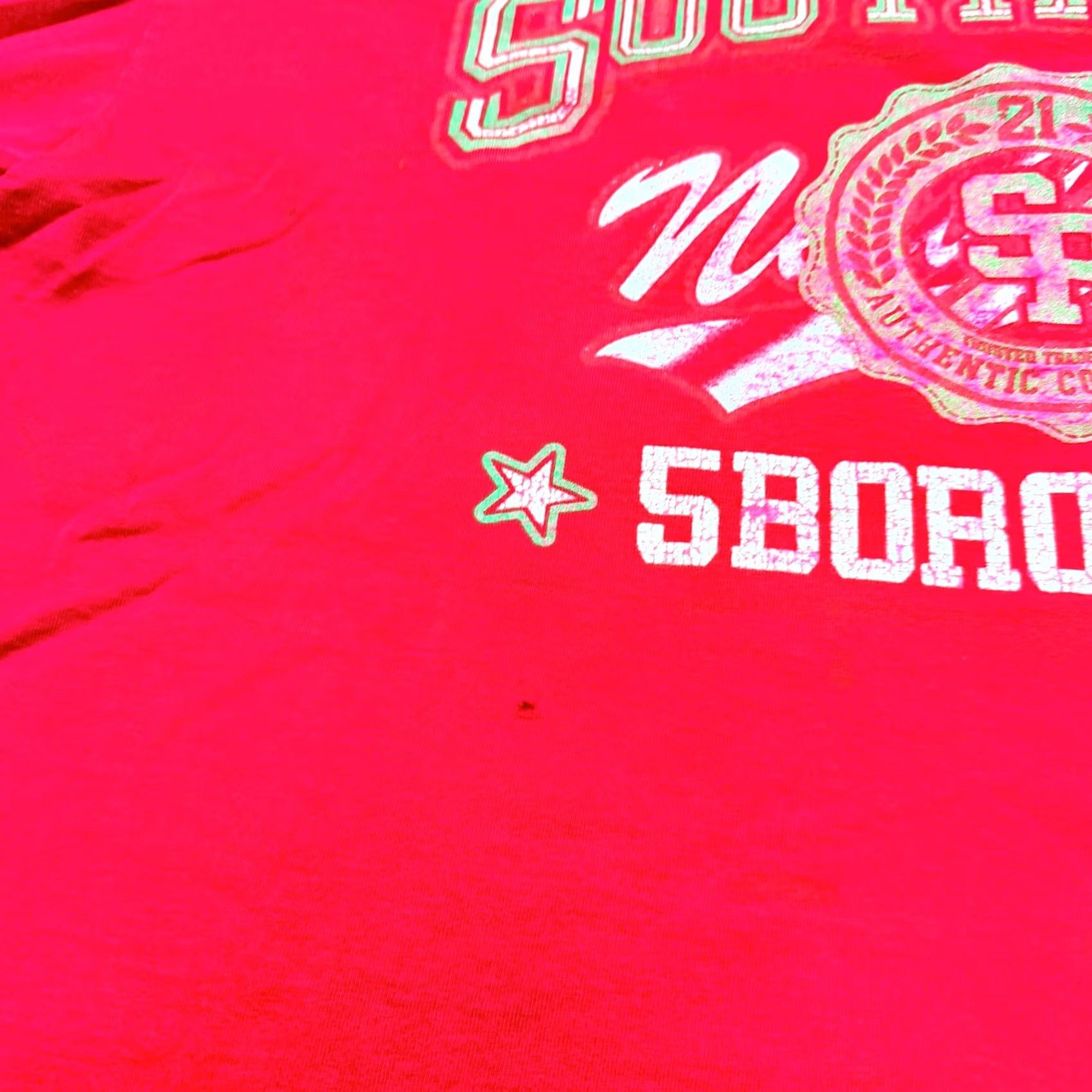 Southpole VINTAGE Southpole T-Shirt Mens XL Red Short Sleeve Crew Neck Graphic Print Distress All Seasons Hip Hop 2000s Size US XL / EU 56 / 4 - 4 Thumbnail