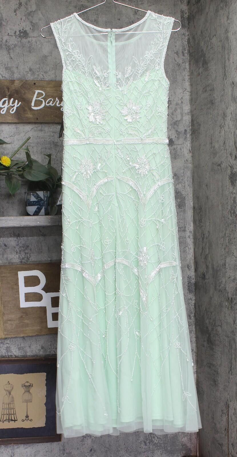 Other Adrianna Papell Sleeveless Dress Aloe Mist Green / Ivory 2 Size XS / US 0-2 / IT 36-38 - 2 Thumbnail