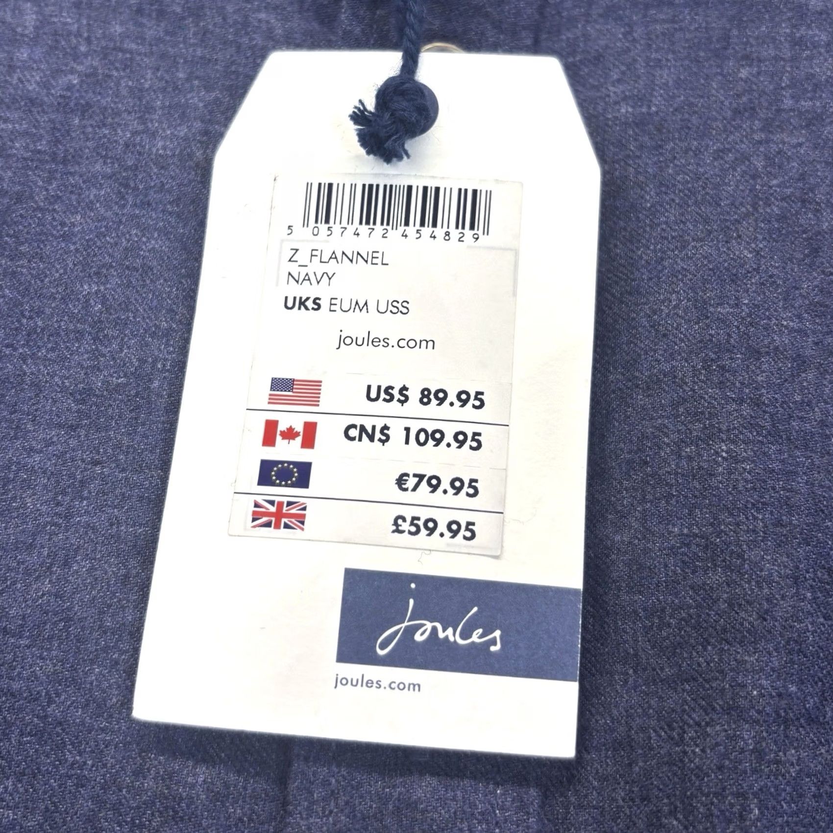 Vintage Joules Shirt Small Mens Classic Fit Flannel Navy L/S BNWT New With Tags BNWT Size US S / EU 44-46 / 1 - 6 Thumbnail