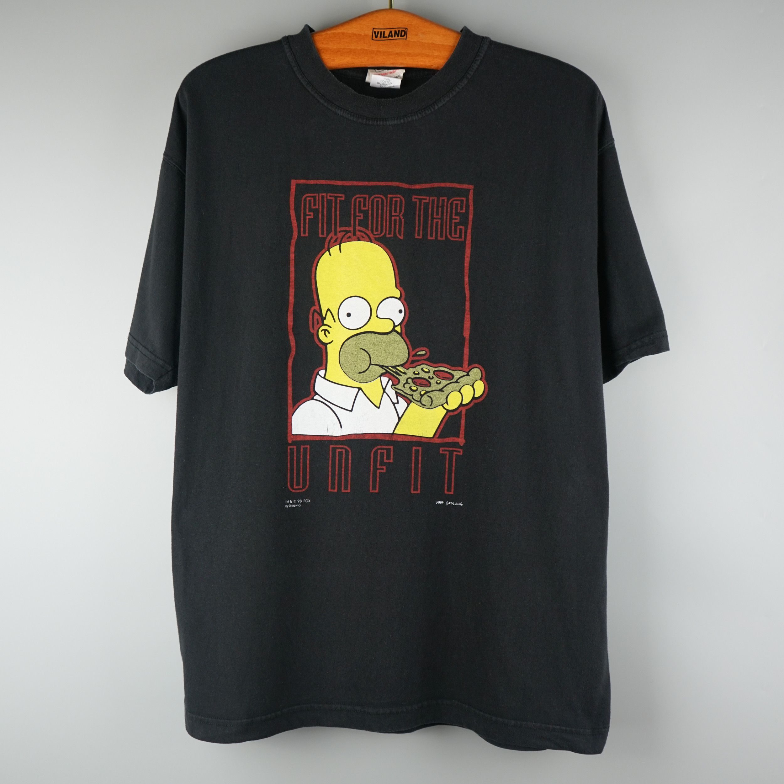 Cartoon Network × Vintage Vintage 1998 Homer Simpson T-Shirt Fit for the Unfit Size US XL / EU 56 / 4 - 1 Thumbnail