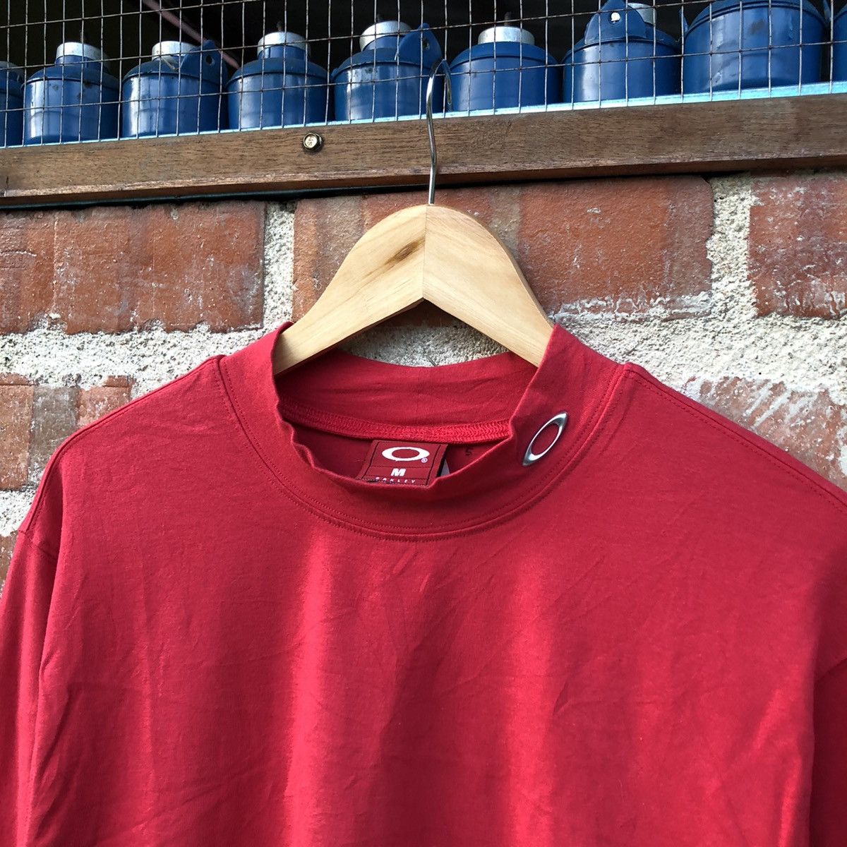 Oakley Vintage 90s Oakley Mock Neck Long Sleeve 🍒 Size US M / EU 48-50 / 2 - 1 Thumbnail