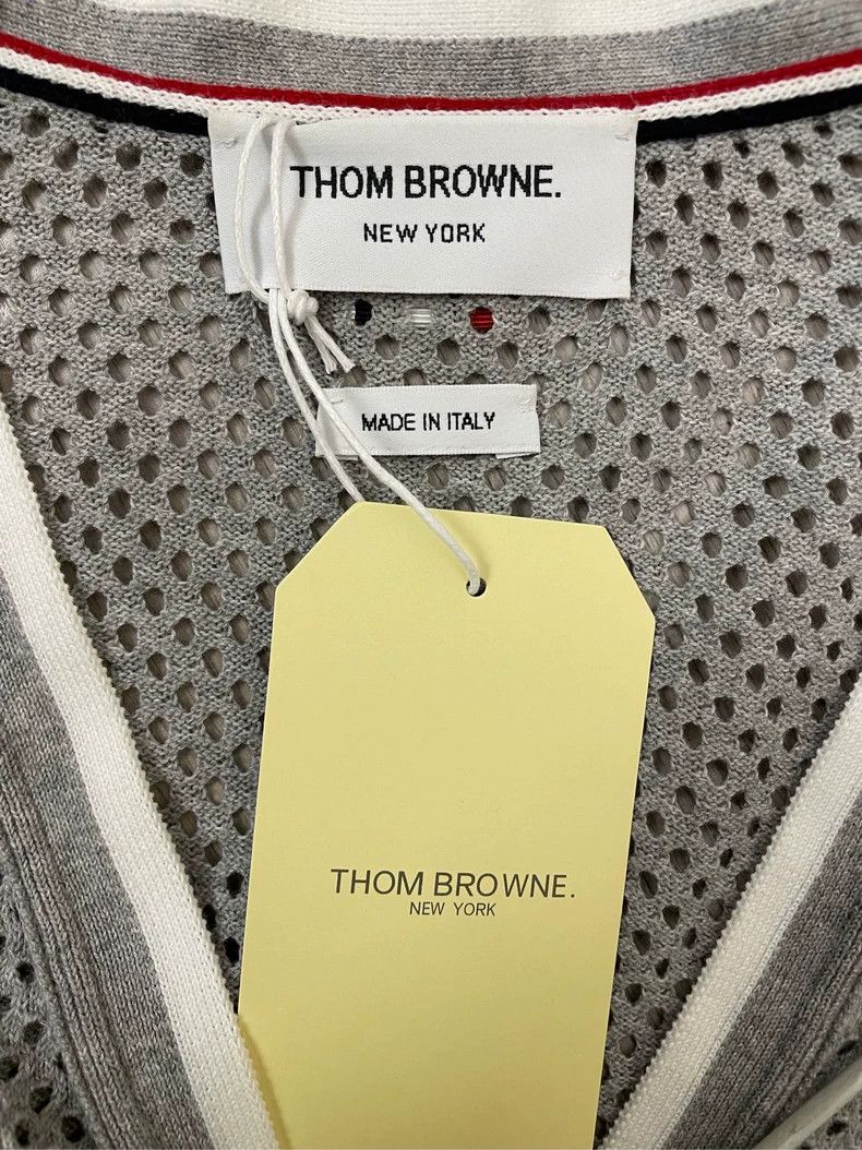 Thom Browne Thom browne Gray show small airplane cloud kite mesh knitte Size US XXS / EU 40 - 5 Thumbnail