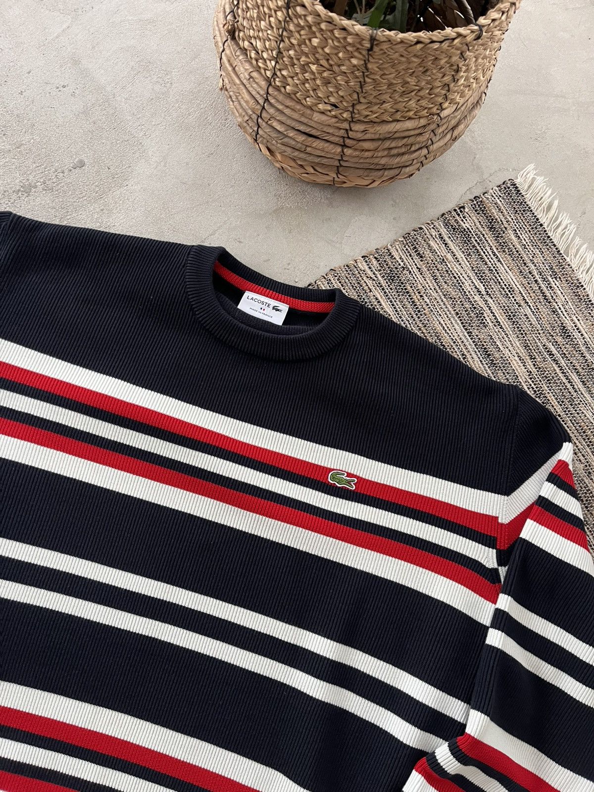 Lacoste Lacoste Made in France striped Minimalistic Sweater Y2K Size US XL / EU 56 / 4 - 5 Thumbnail