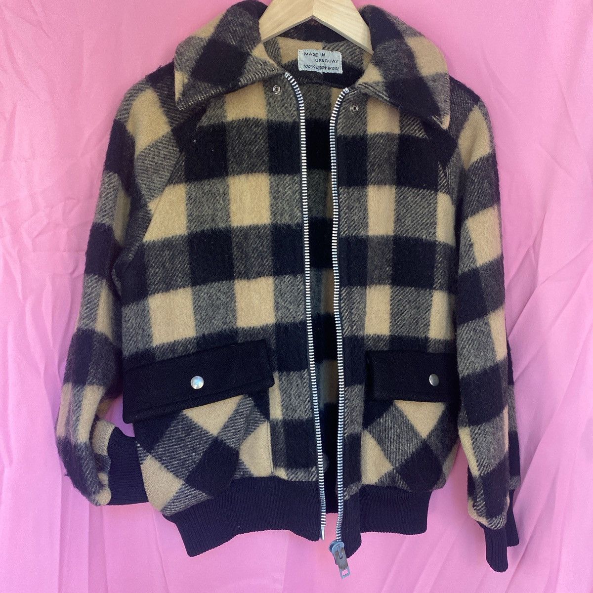 Other Vintage virgin wool plaid bomber jacket Size US XS / EU 42 / 0 - 2 Thumbnail