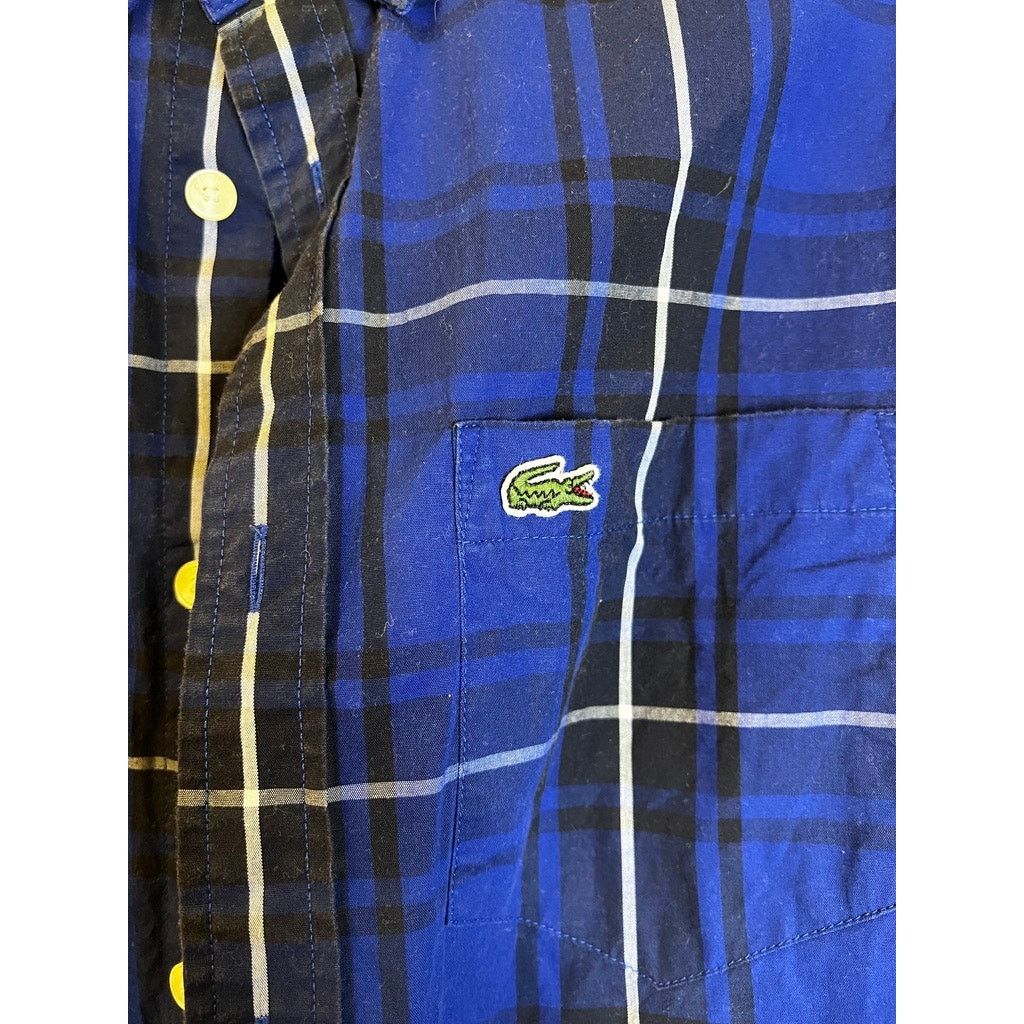 Lacoste Lacoste Blue Check Dress Shirt Size US S / EU 44-46 / 1 - 2 Thumbnail
