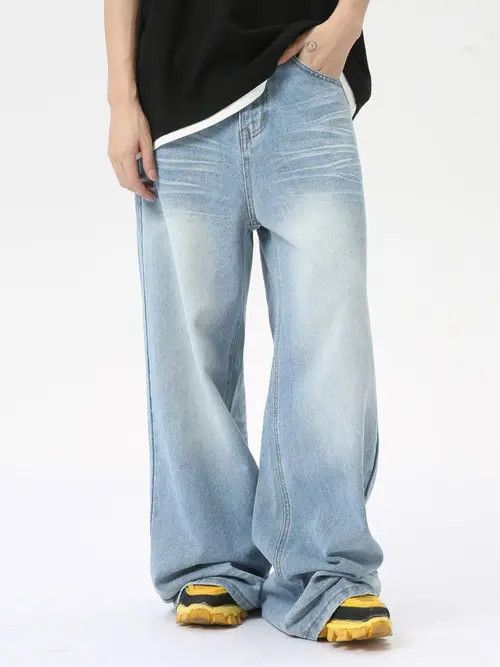 Jean Kuramochi x nen Blue Wide Leg Baggy Denim Jeans Size US 32 / EU 48 - 3 Thumbnail