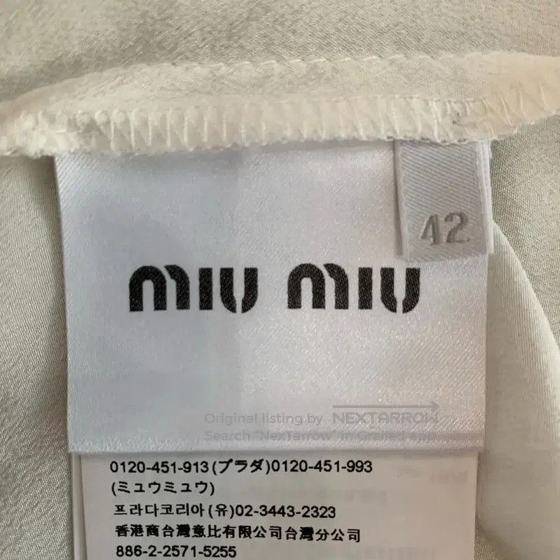Miu Miu Miu Miu White Silk Ruffled Shirt . Size L / US 10 / IT 46 - 6 Thumbnail