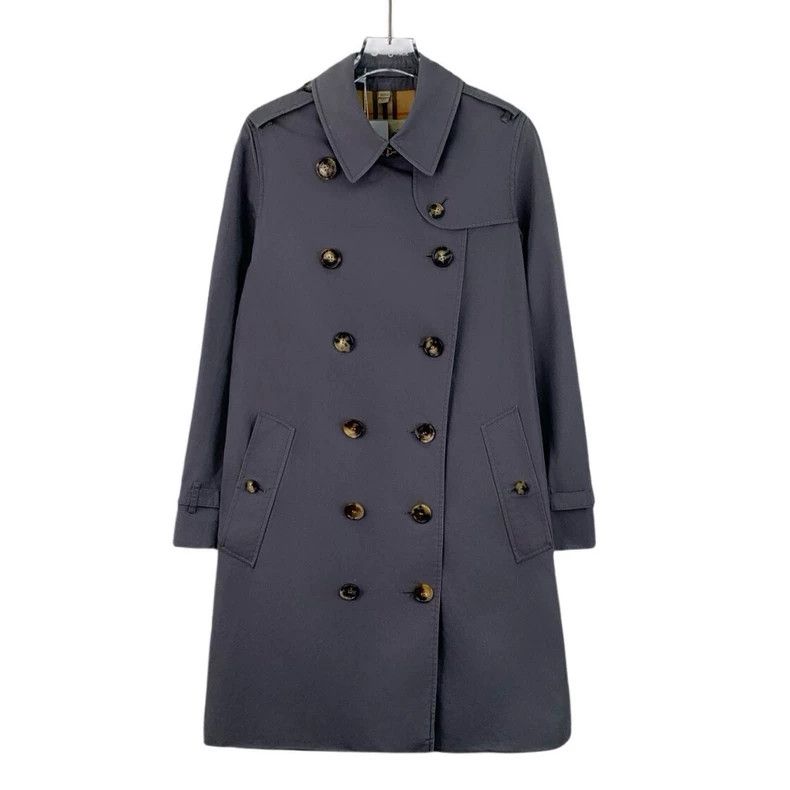 Burberry Burberry Blue Cotton Trench Coat Size US S / EU 44-46 / 1 - 1 Thumbnail