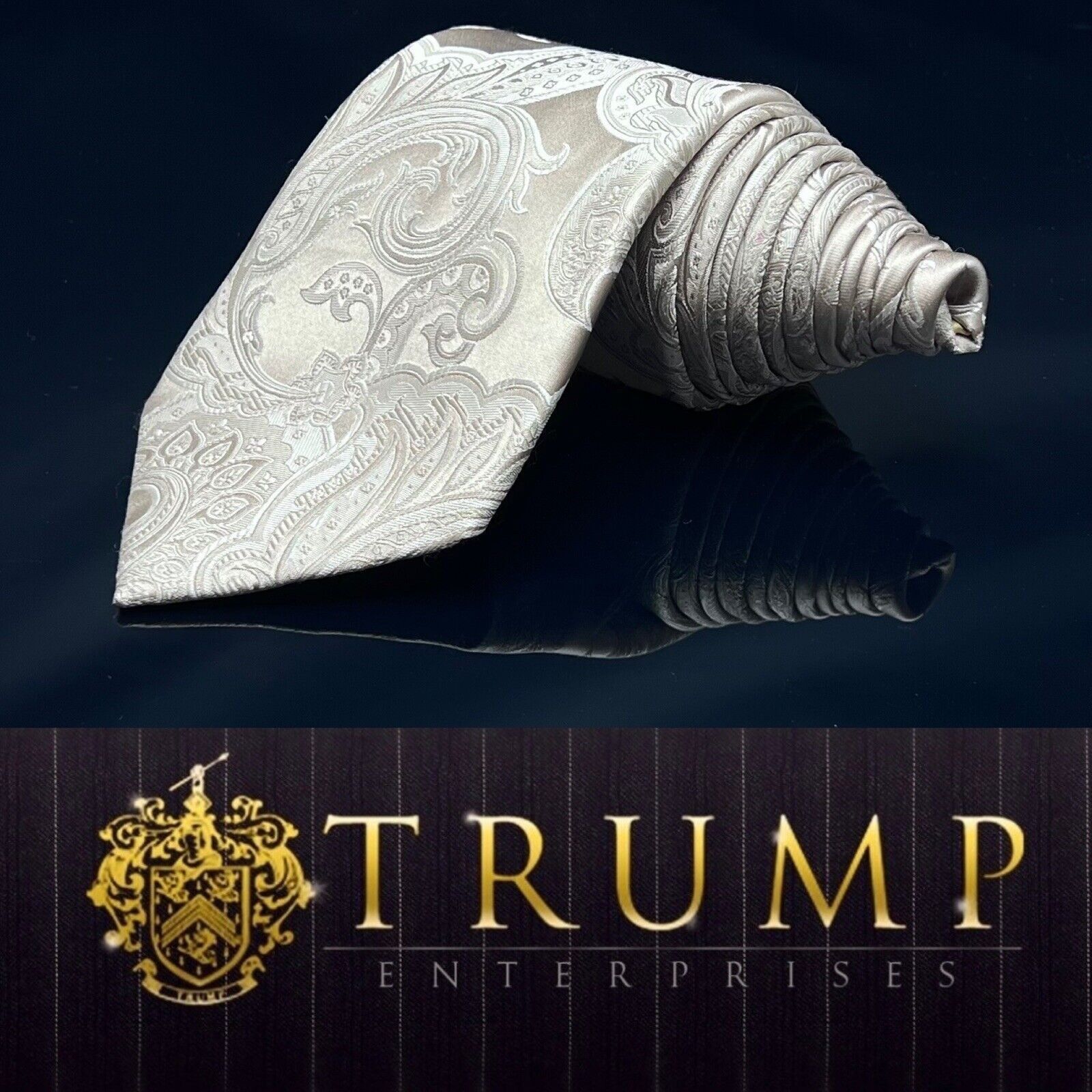 Donald Trump Donald J. Trump Signature Collection Silk Tie Gold MAGA Pres Size ONE SIZE - 1 Thumbnail