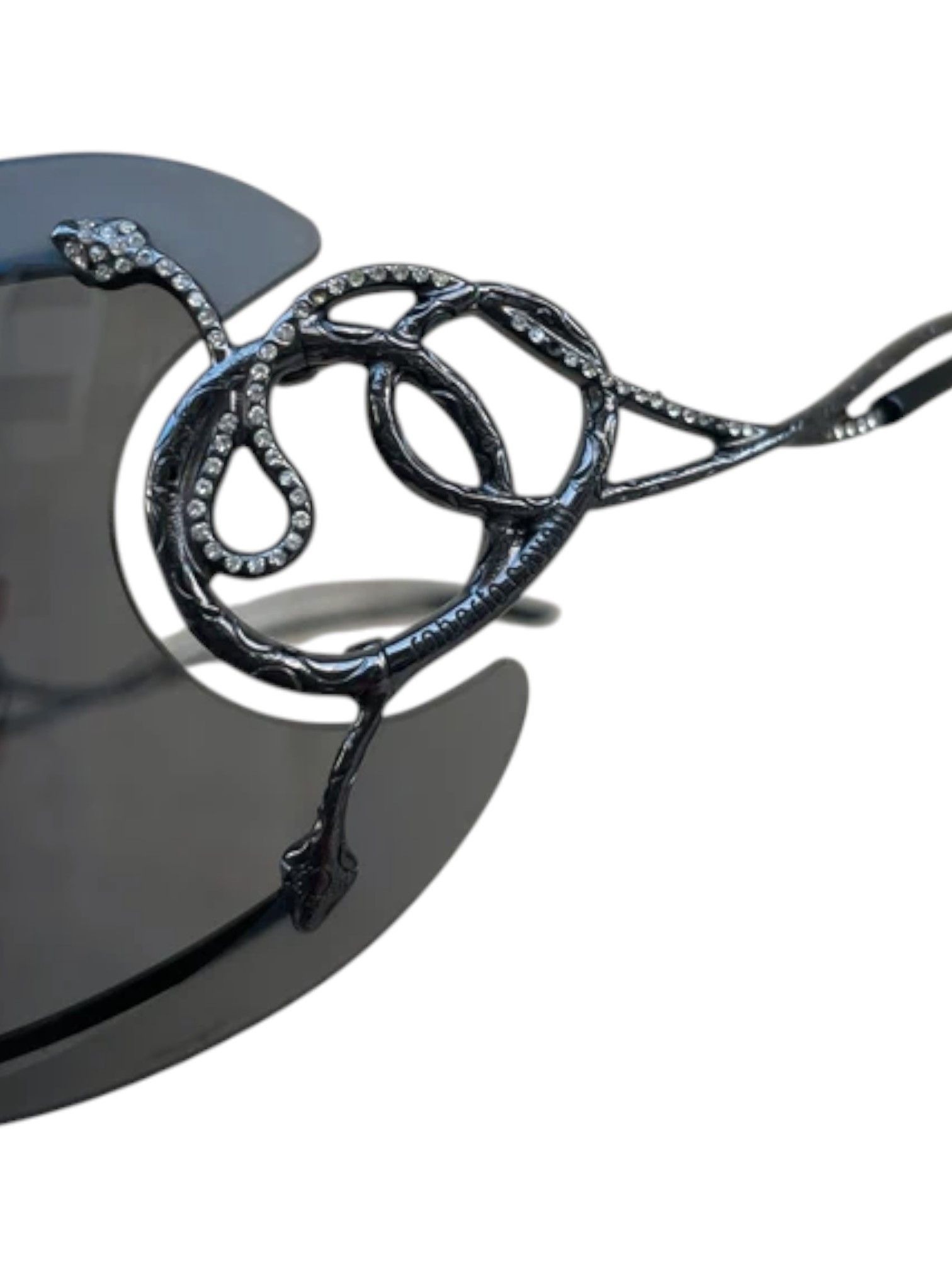 Roberto Cavalli Roberto Cavalli RC Sunglasses with Snake & Crystal Temples Size ONE SIZE - 5 Thumbnail