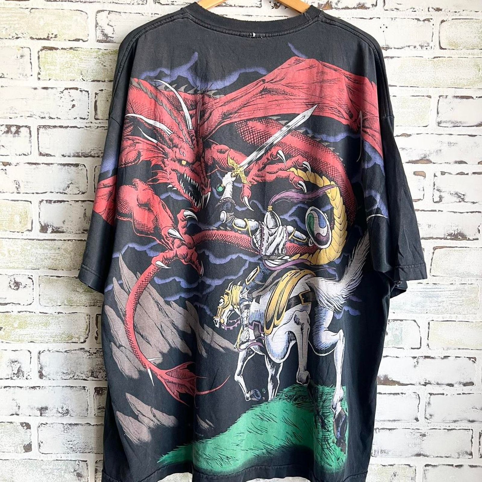 Liquid Blue Rare Vintage Early OG Liquid Blue Test Print Dragon AOP XXL Size US XXL / EU 58 / 5 - 5 Thumbnail
