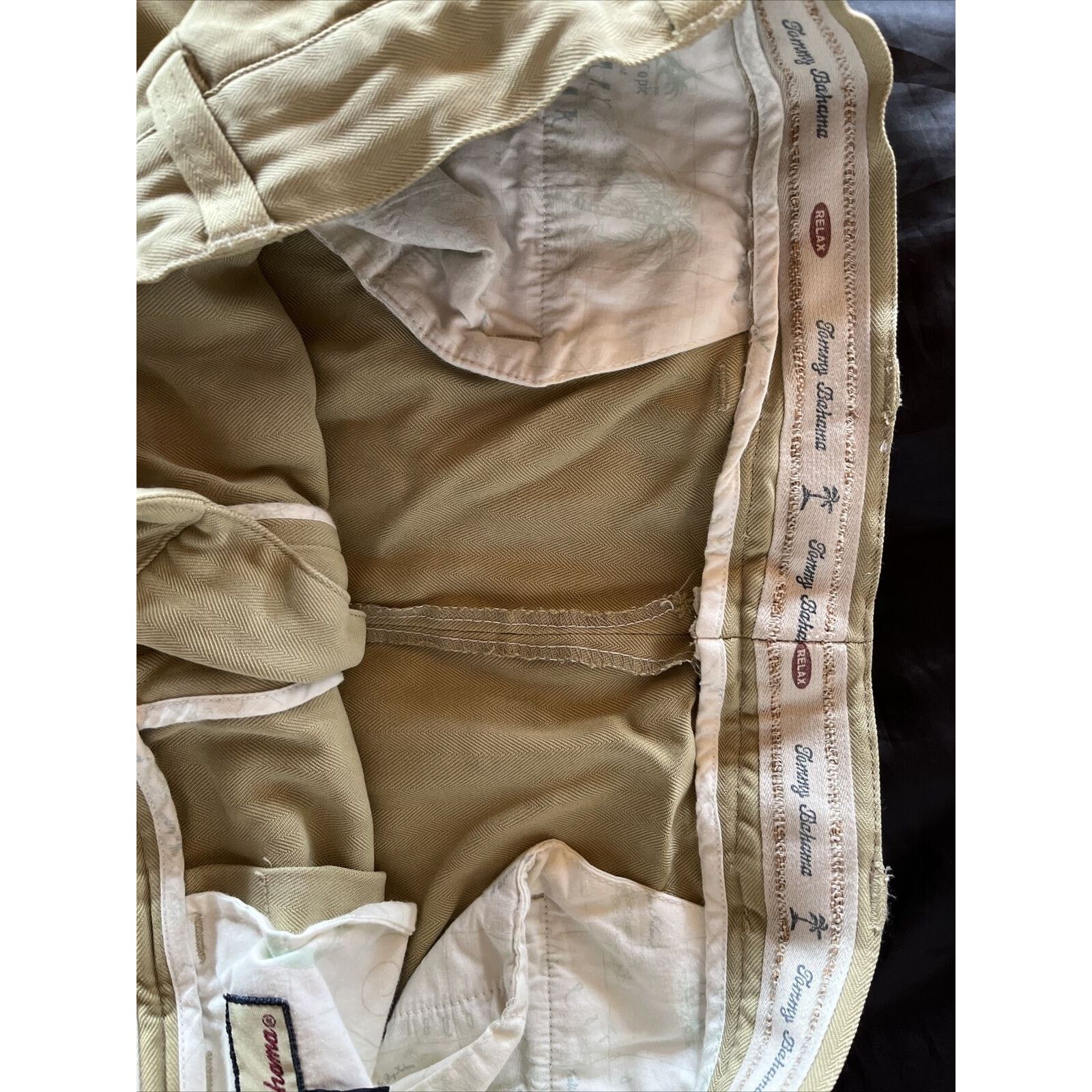 Tommy Bahama Tommy Bahama Relax Mens 36x27 Beige Silk Straight Cuff Pants Size US 36 / EU 52 - 13 Thumbnail