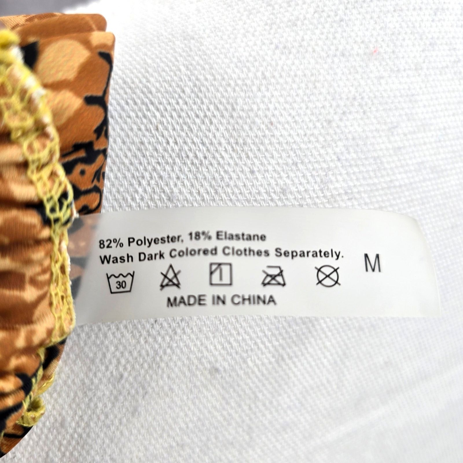 Other Yellow Black Animal Print String Padded Bikini Top Swim M Size M / US 6-8 / IT 42-44 - 5 Thumbnail