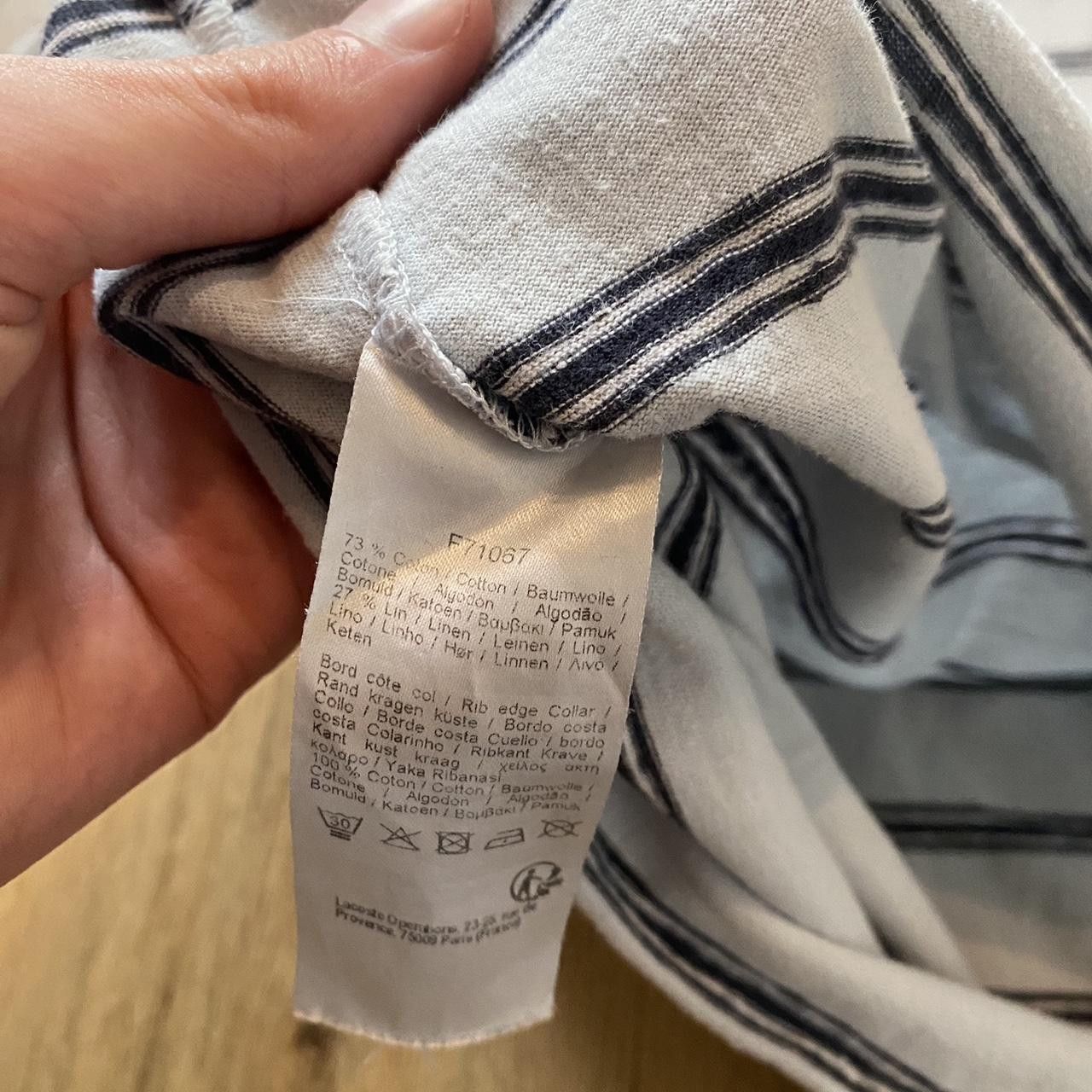 Lacoste White and blue Lacoste striped short sleeve T-shirt Size US S / EU 44-46 / 1 - 6 Thumbnail