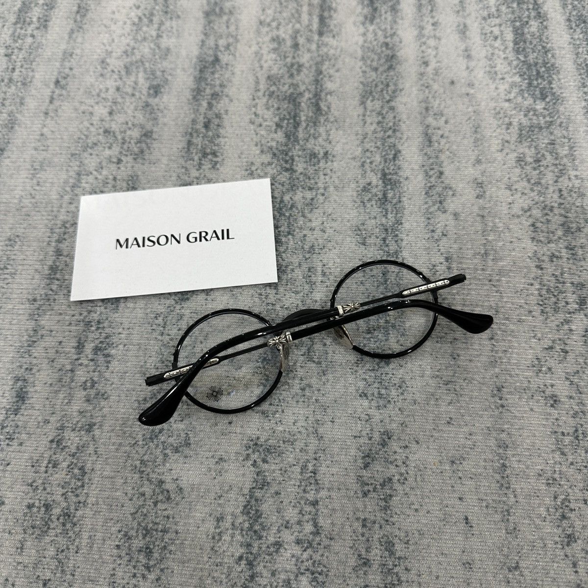 Chrome Hearts CHROME HEARTS EDITH F. BLACK/MATTE BLACK EYEGLASSES Size ONE SIZE - 4 Thumbnail
