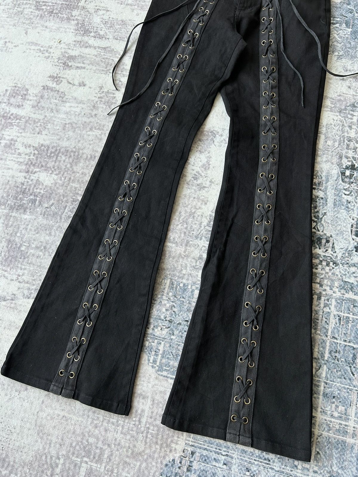 If Six Was Nine Flared Bondage Tactical Punk Sky Bomber Pants Size US 27 - 5 Thumbnail