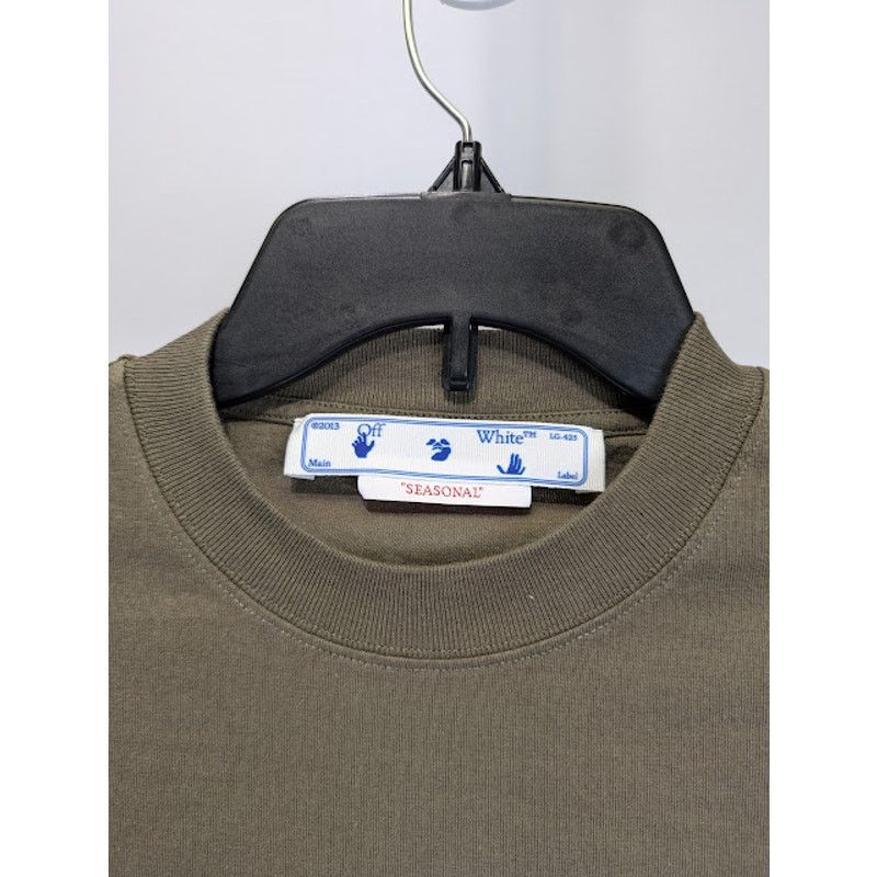Off-White o1rshd1 Bricks Skate Long Sleeve T-Shirt Army Green/White Size US S / EU 44-46 / 1 - 3 Thumbnail