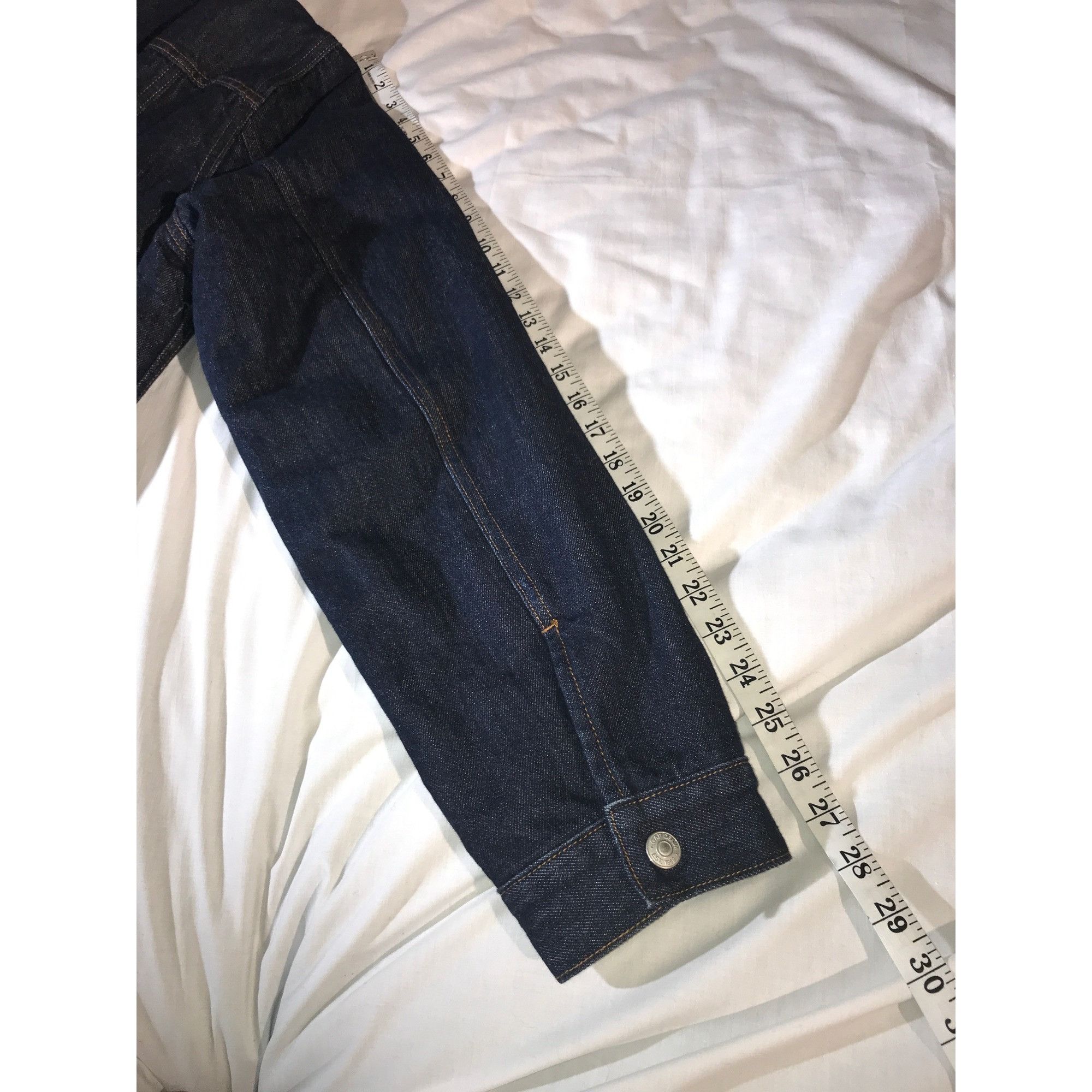 Gap Gap1969 Men's Dark Blue Sherpa Lined Jean Truckers Jacket Size US XL / EU 56 / 4 - 8 Thumbnail