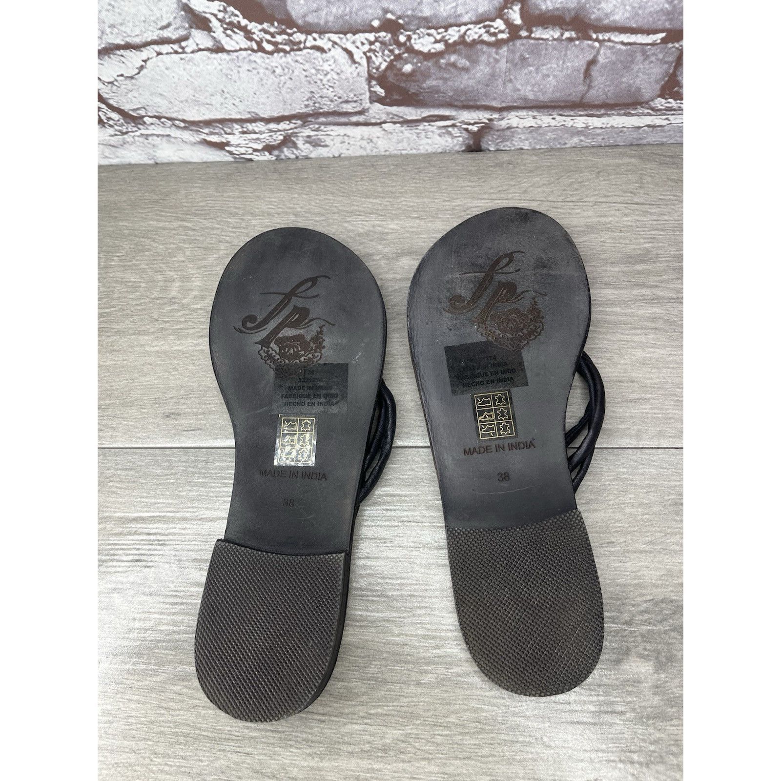 Free People Free People Kayla Black Leather Strappy Slides Sandals Women Size US 7.5 / IT 37.5 - 24 Thumbnail