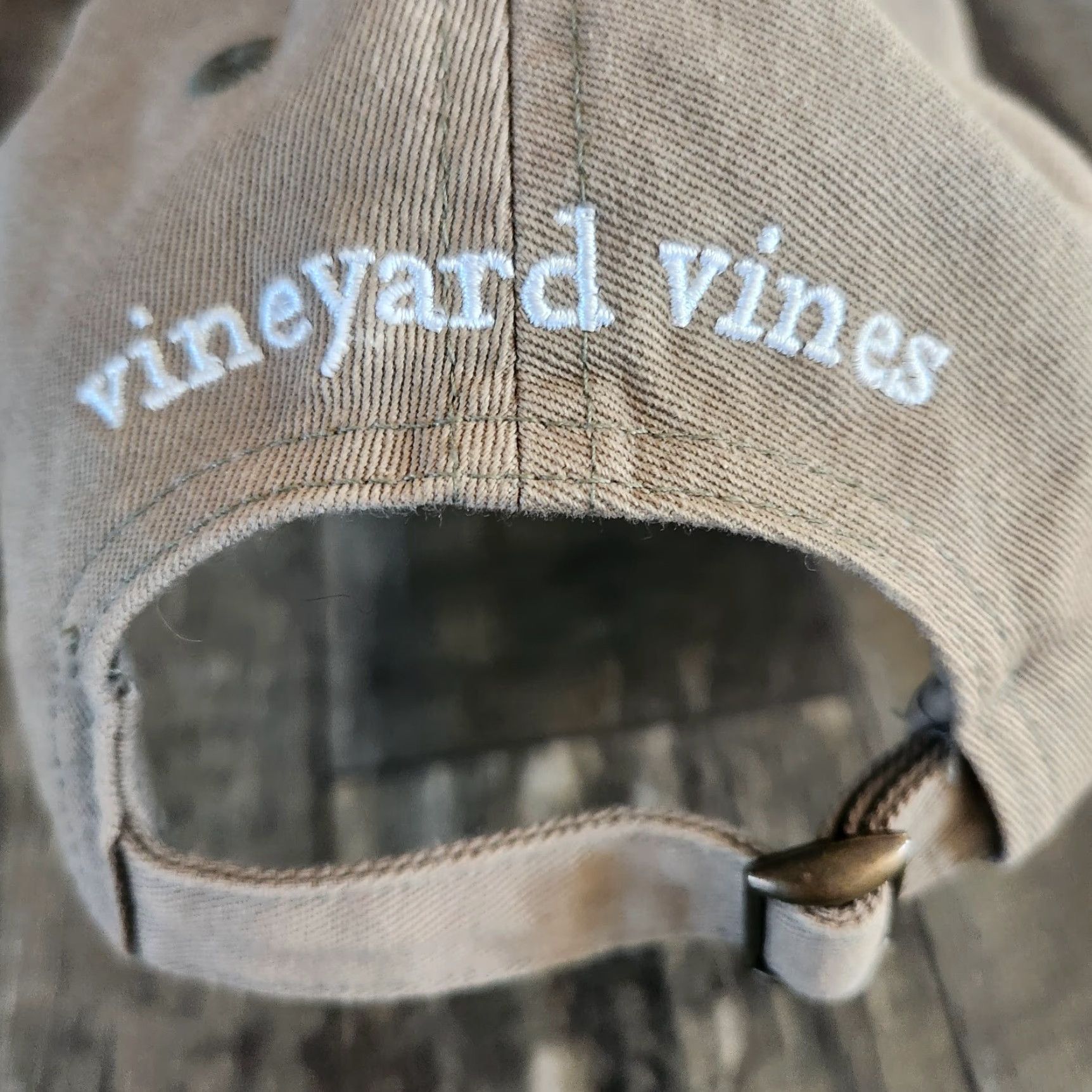 Vineyard Vines Vineyard Vines Cap Hat Baseball Adjustable Unisex Adults Logo Whale USA Tan Blue Red White Canvas Cotton Size ONE SIZE - 4 Thumbnail
