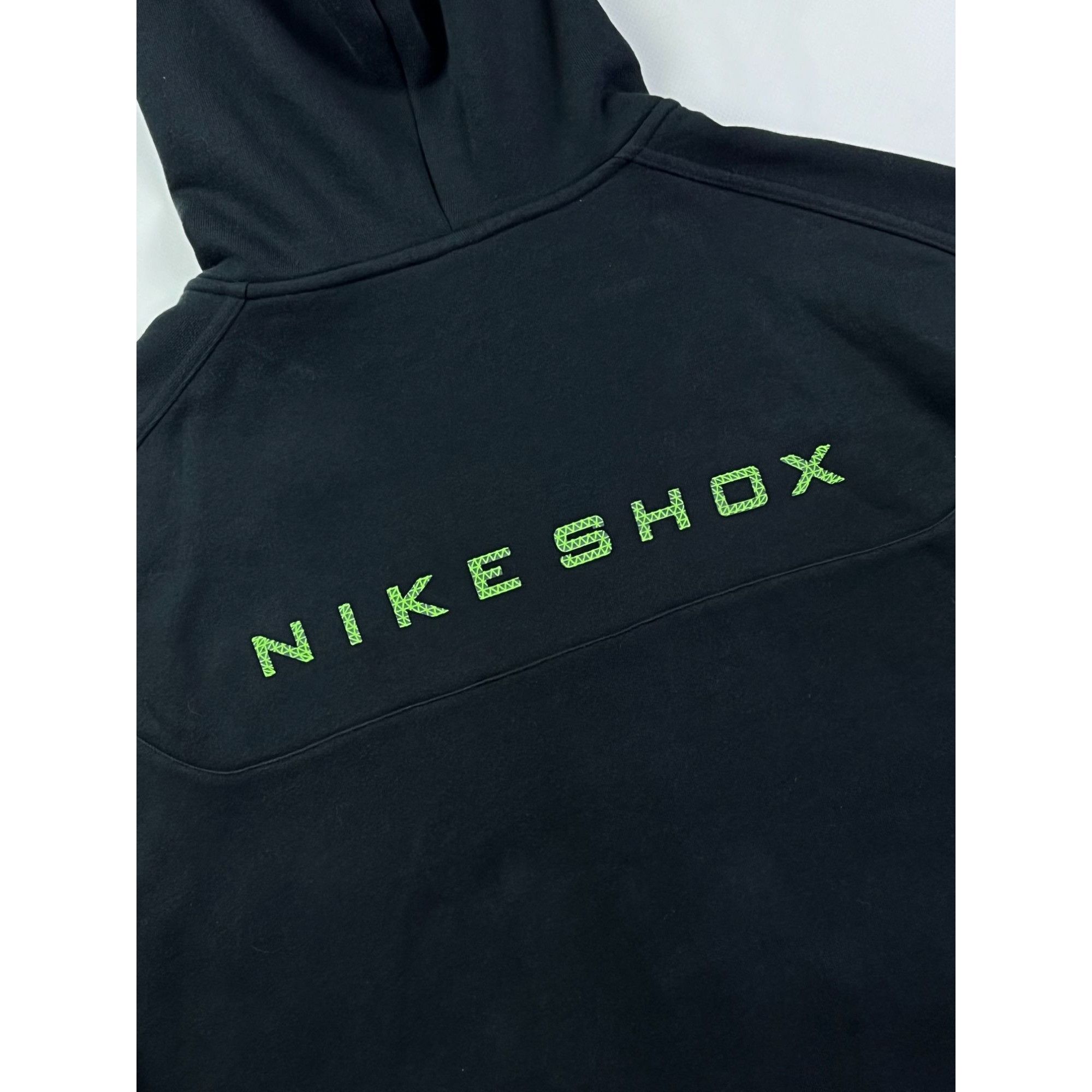 Nike × Vintage Rare Nike Shox Vintage Black & Green Zip Hoodie XL Size US XL / EU 56 / 4 - 3 Thumbnail