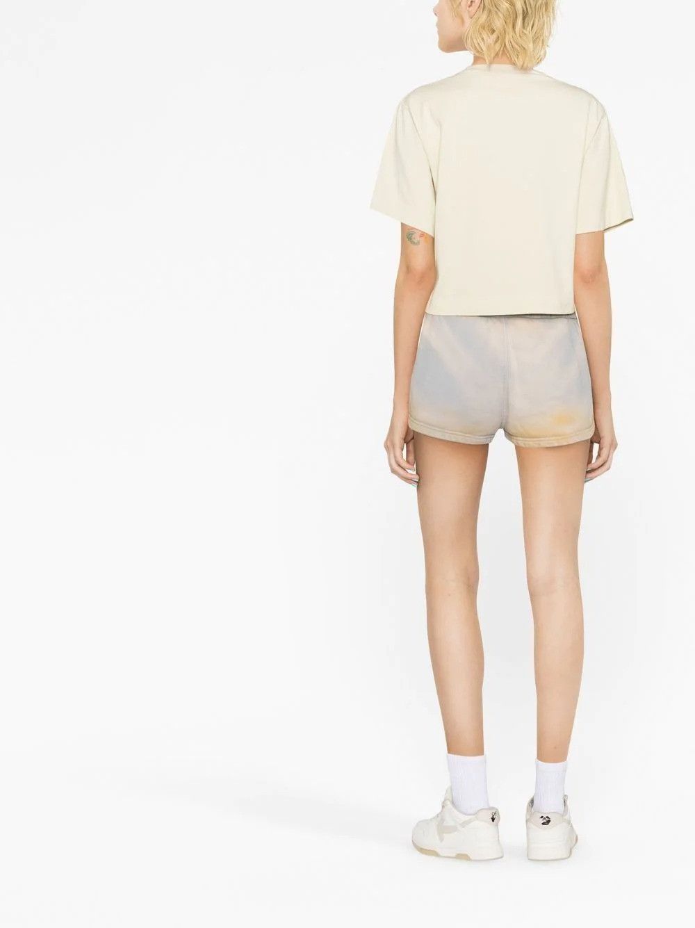 Off-White o1gr1nt0425 Laundry Short in Beige Size 25" / US 0 / IT 36 - 4 Thumbnail