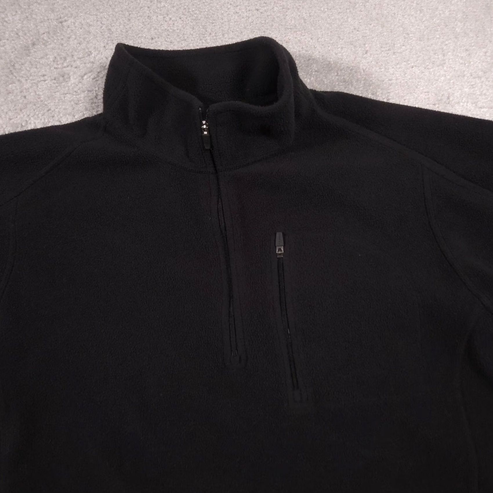 Vintage L.L.Bean Pullover Mens Large Black Fleece 1/4 Zip Mock Neck Chest Pocket Winter Size US L / EU 52-54 / 3 - 4 Thumbnail
