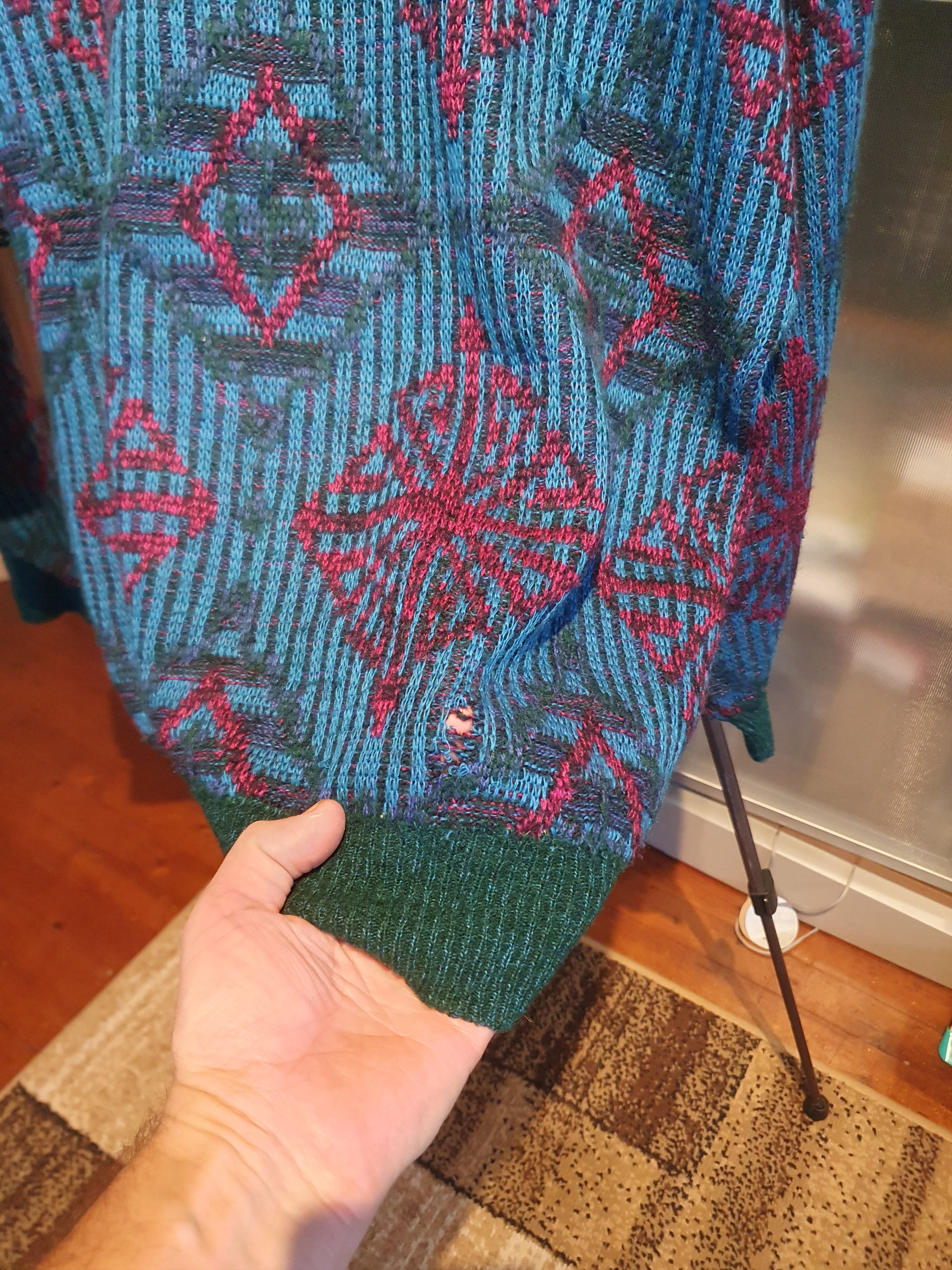 Vintage Fiume Made in Italy Sweater Vintage Geometric Pattern sz L Size US L / EU 52-54 / 3 - 3 Thumbnail