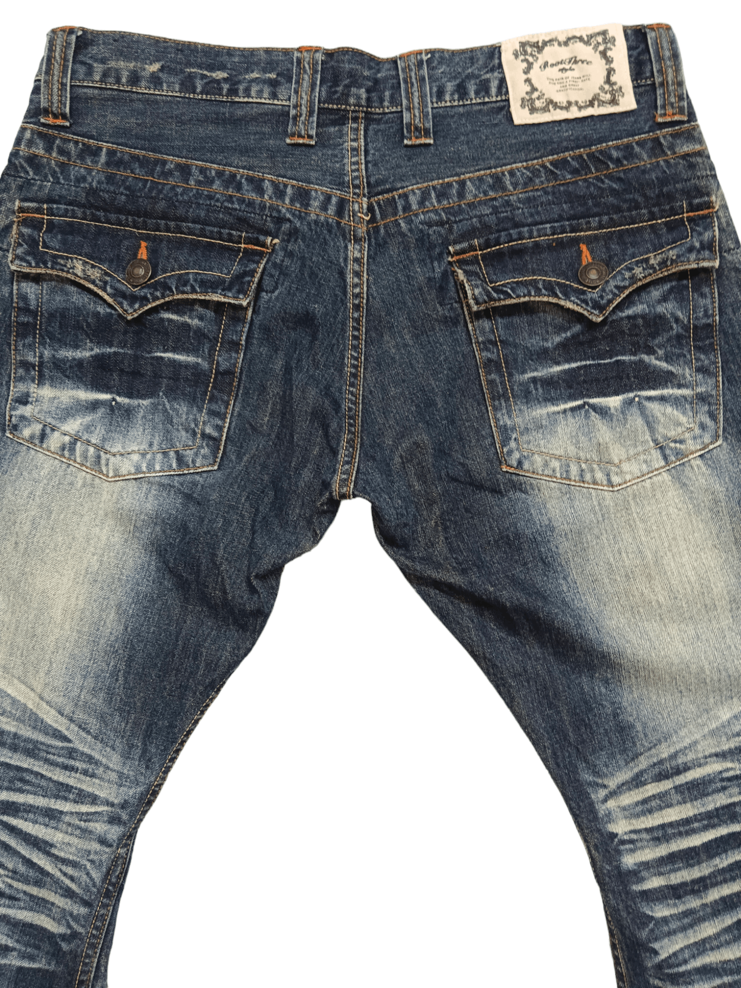 Root Three Clawmark Low Rise Super Flare Denim