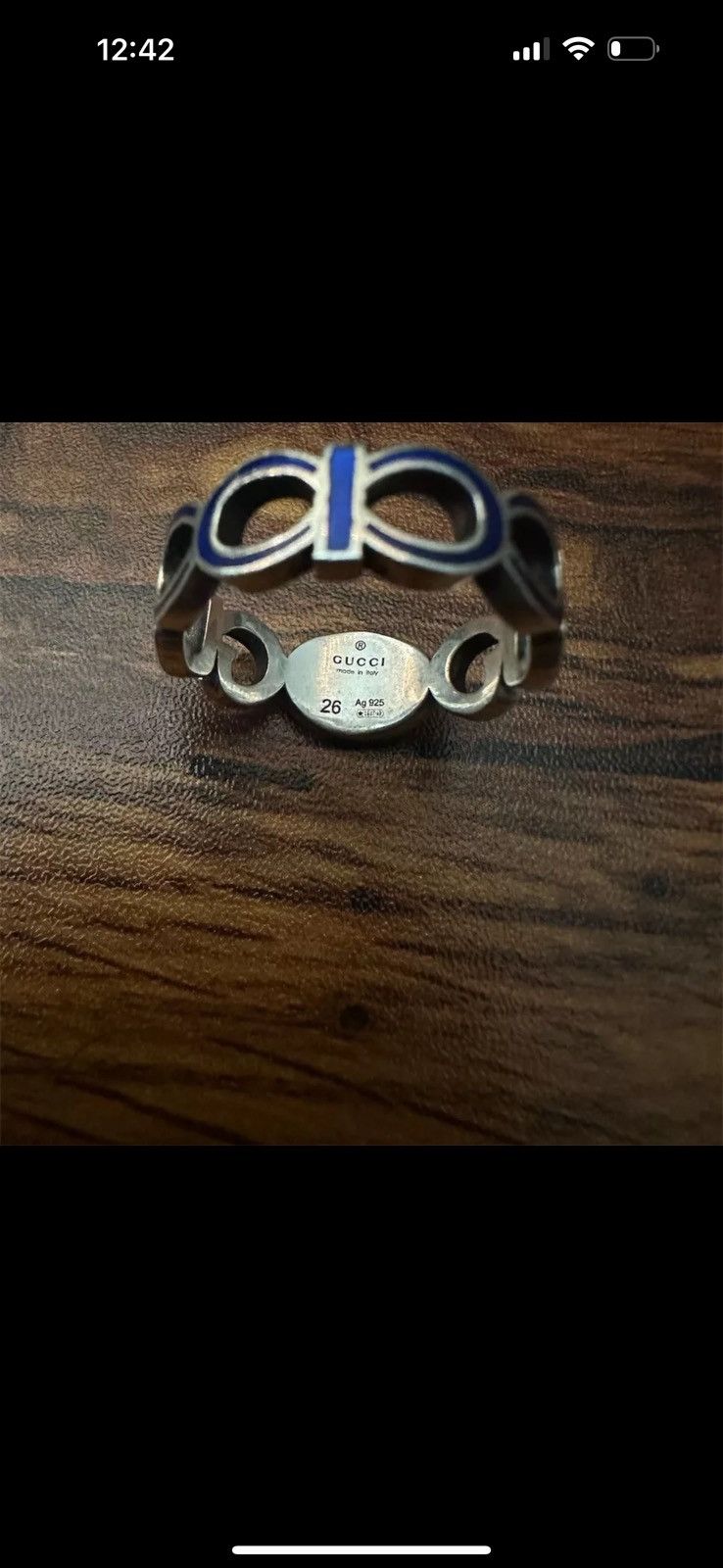 Gucci Gucci Spell out Enamel Ring Size 26 - 5 Thumbnail