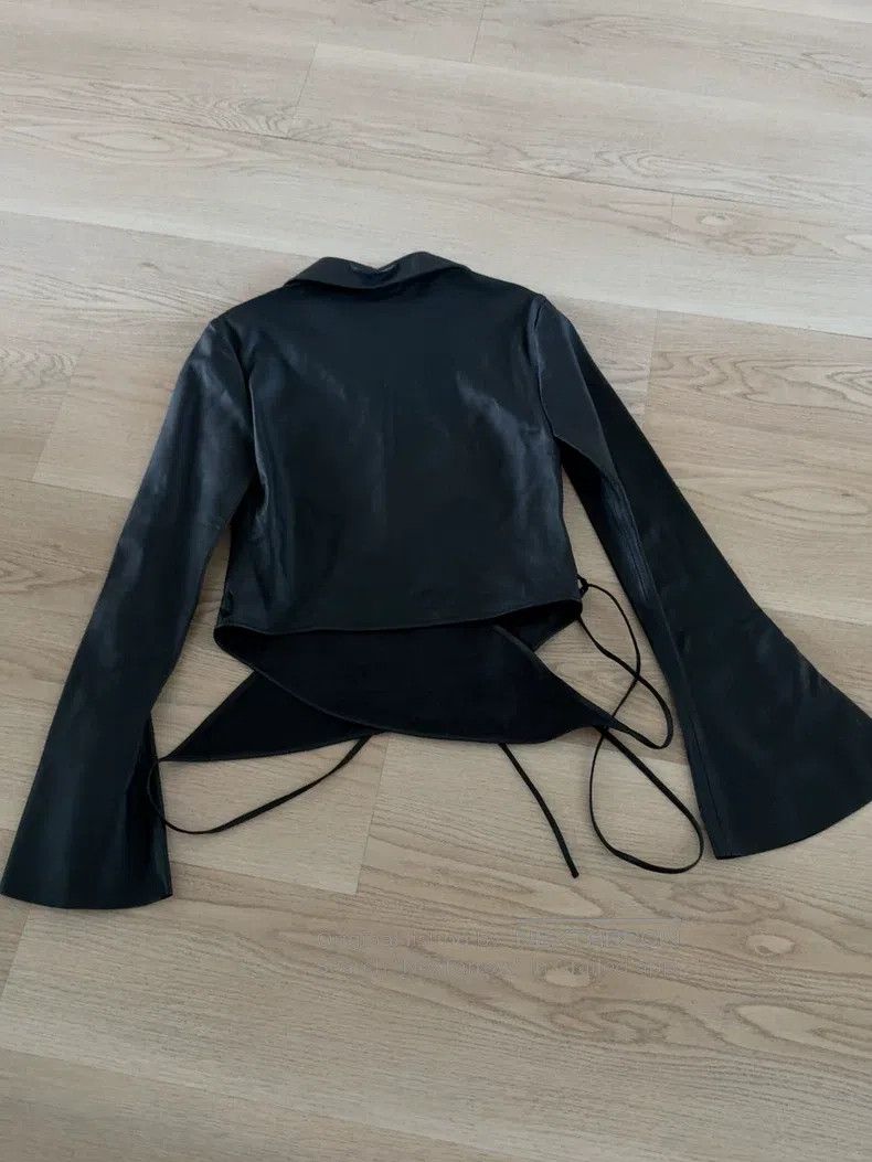 Acne Studios Acne Studios Black leather shirt Size S / US 4 / IT 40 - 5 Thumbnail