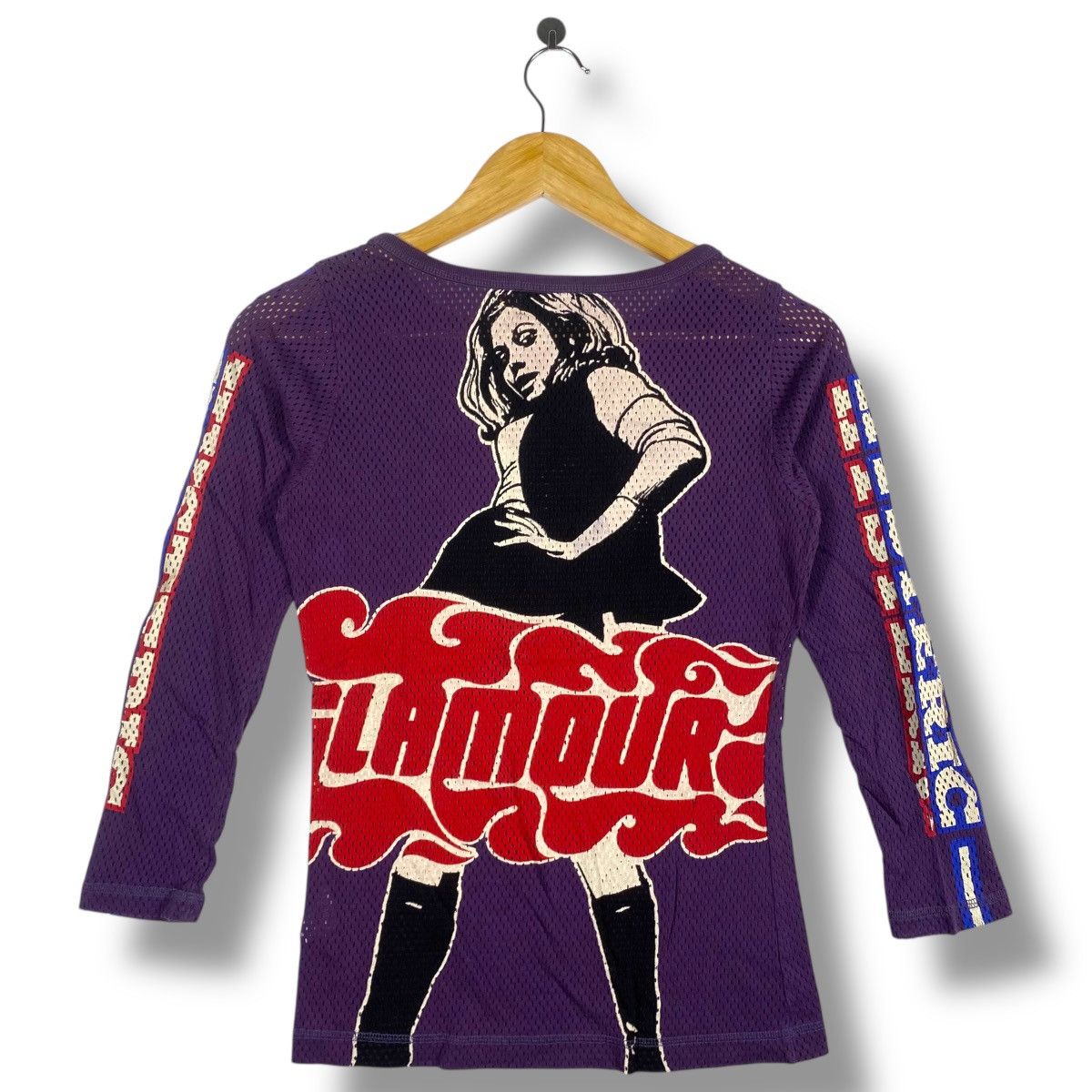 Vintage 90's HYSTERIC GLAMOUR Mesh Tops Tee Free Size