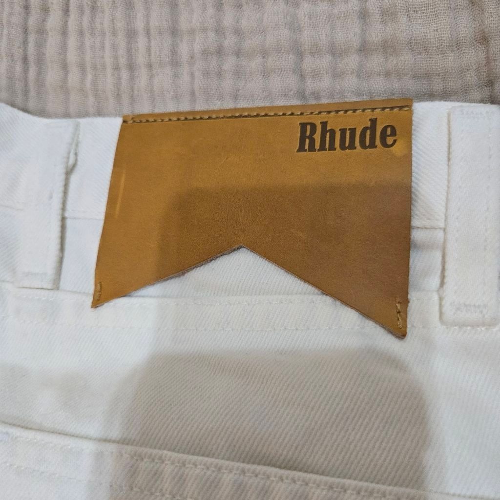 Rhude Rhude White Distressed Denim Size 29 NWOT Size US 29 - 7 Thumbnail