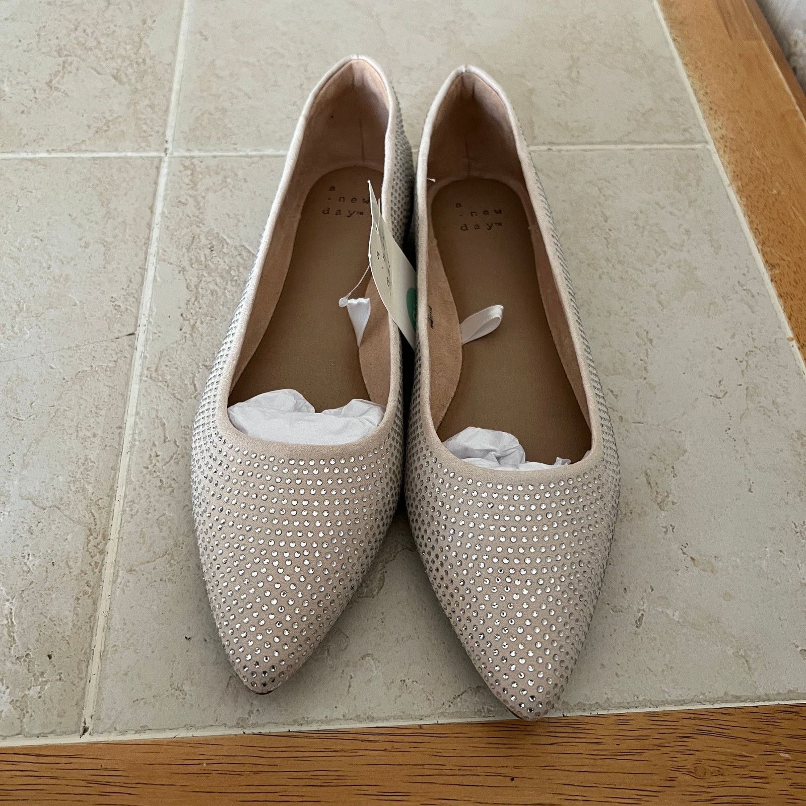 Other A New Day Women's Corinna Ballet Rhinestone Flats Size 8.5 Size US 8.5 / IT 38.5 - 17 Thumbnail