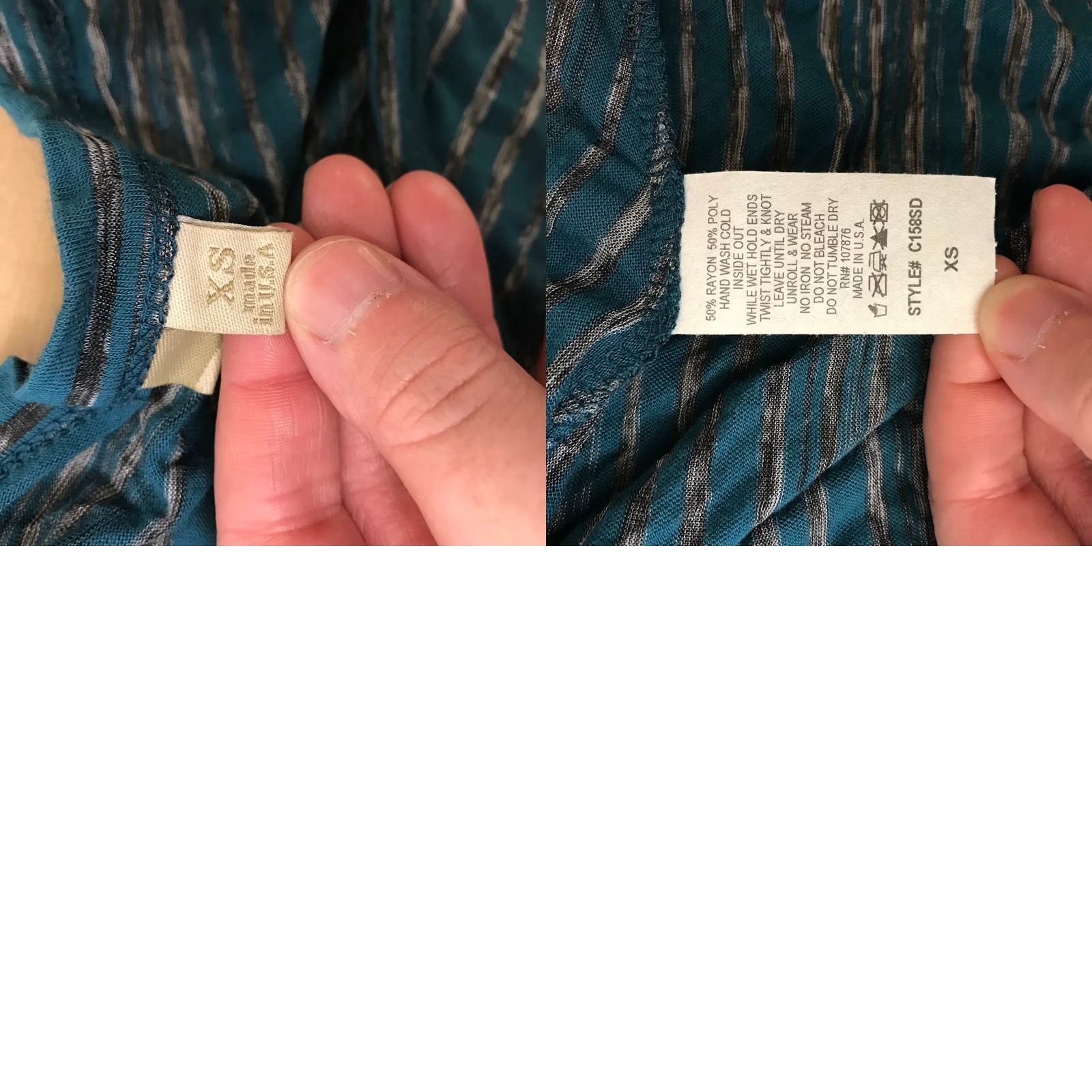 Altea VINTAGE? Comfy USA Teal Stripe Pocket Tunic Dress XS Size XS / US 0-2 / IT 36-38 - 8 Thumbnail