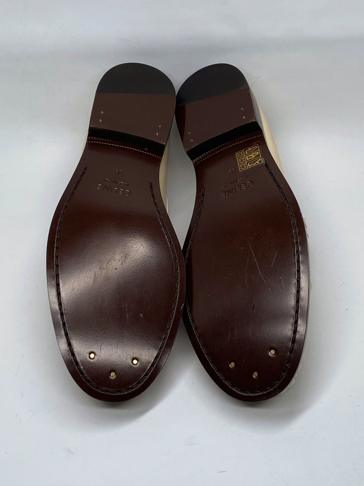 Celine Celine Luco Triomphe in polished bull loafers size 39 Size US 9 / IT 39 - 12 Thumbnail