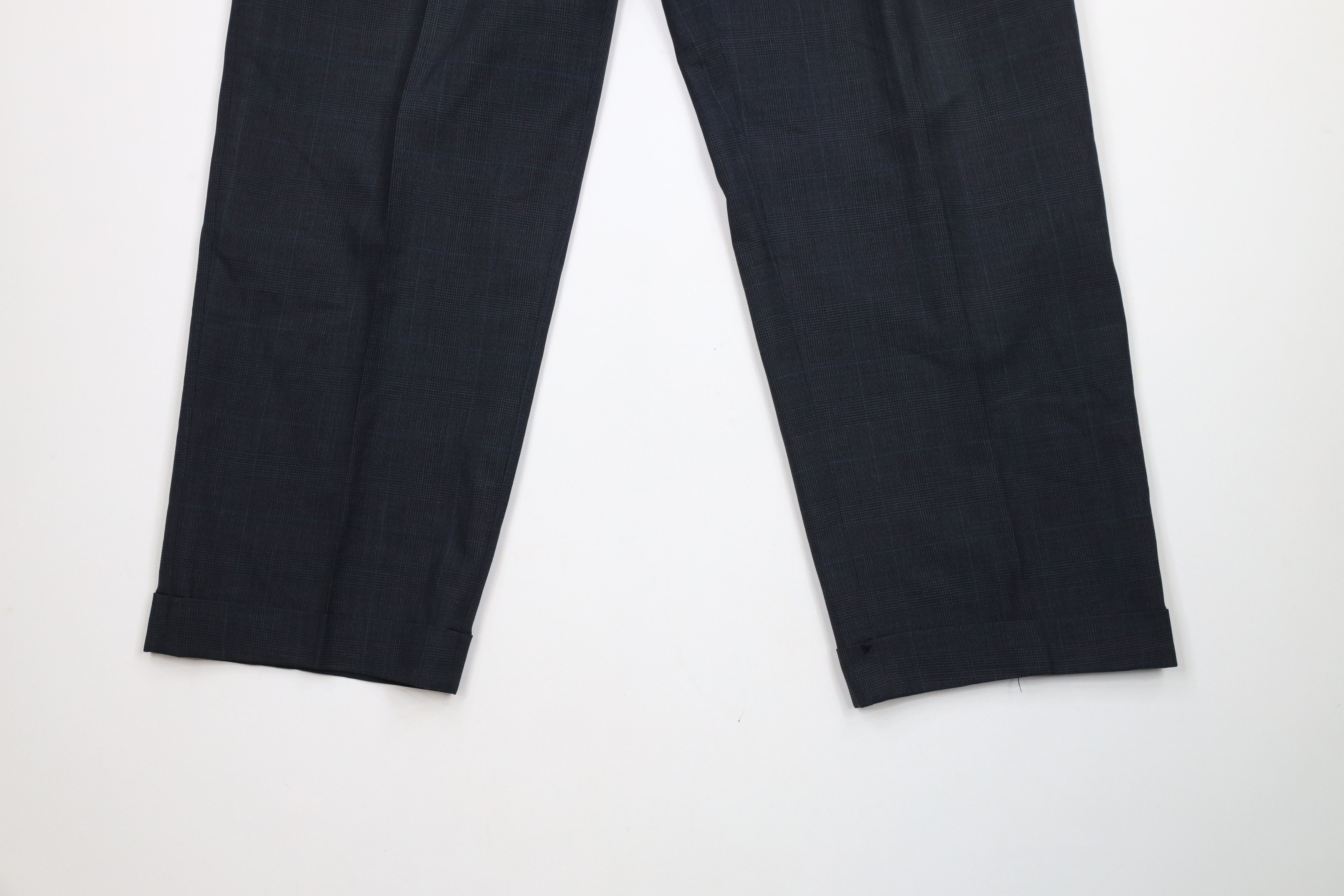 Jos. A. Bank × Vintage Vintage 90s Jos A Bank Wool Wide Leg Chino Pants Plaid Size US 36 / EU 52 - 4 Thumbnail